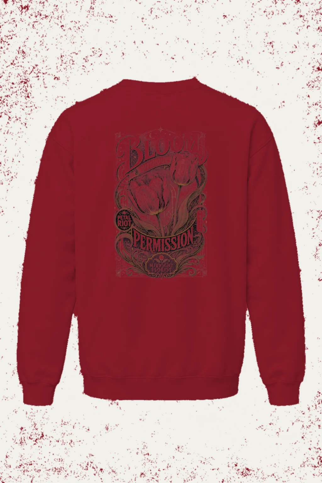 "Midnight Florist" Heavy Blend Unisex Crewneck Sweatshirt | Gildan 18000