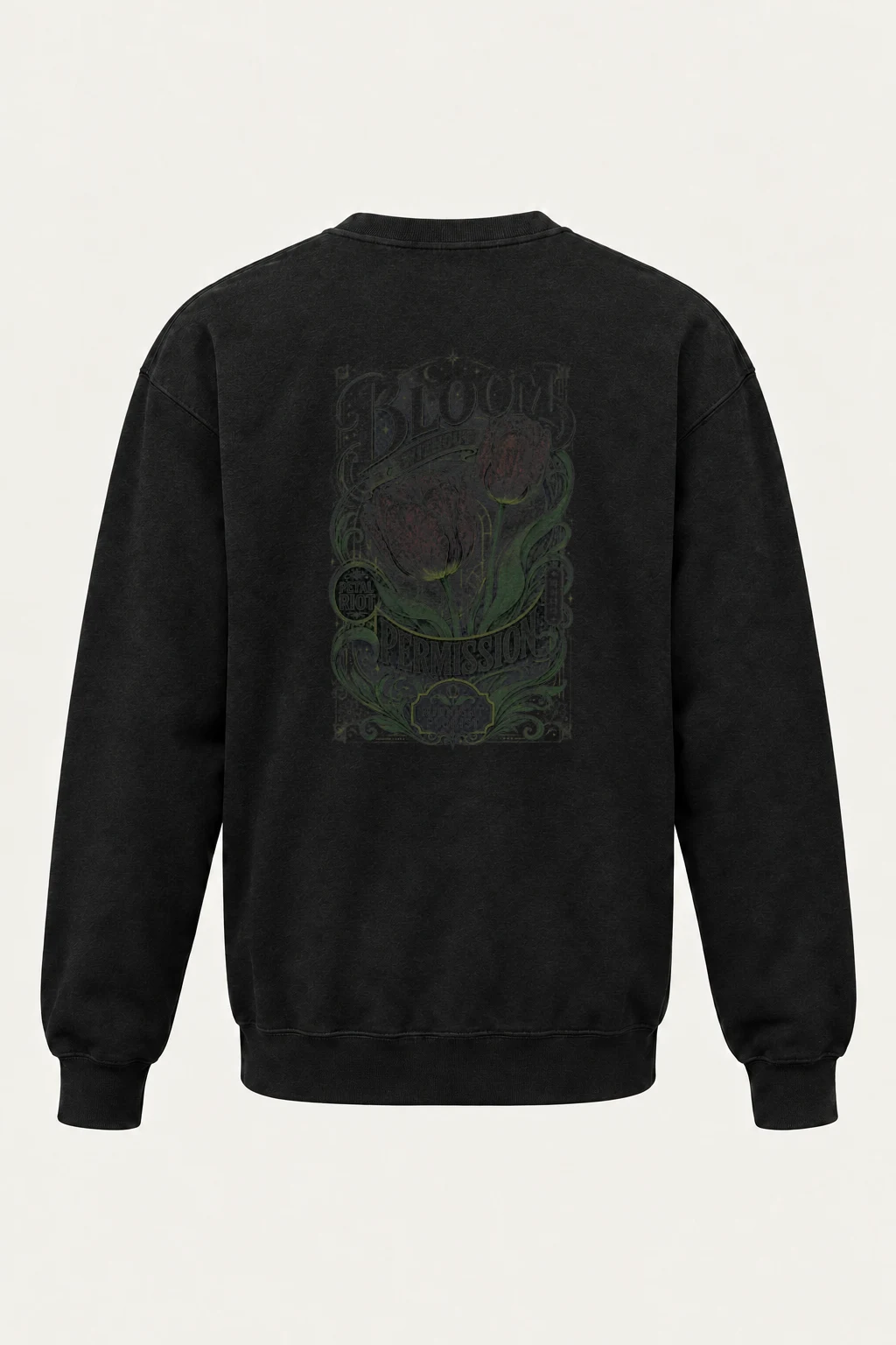 "Midnight Florist" Heavy Blend Unisex Crewneck Sweatshirt | Gildan 18000