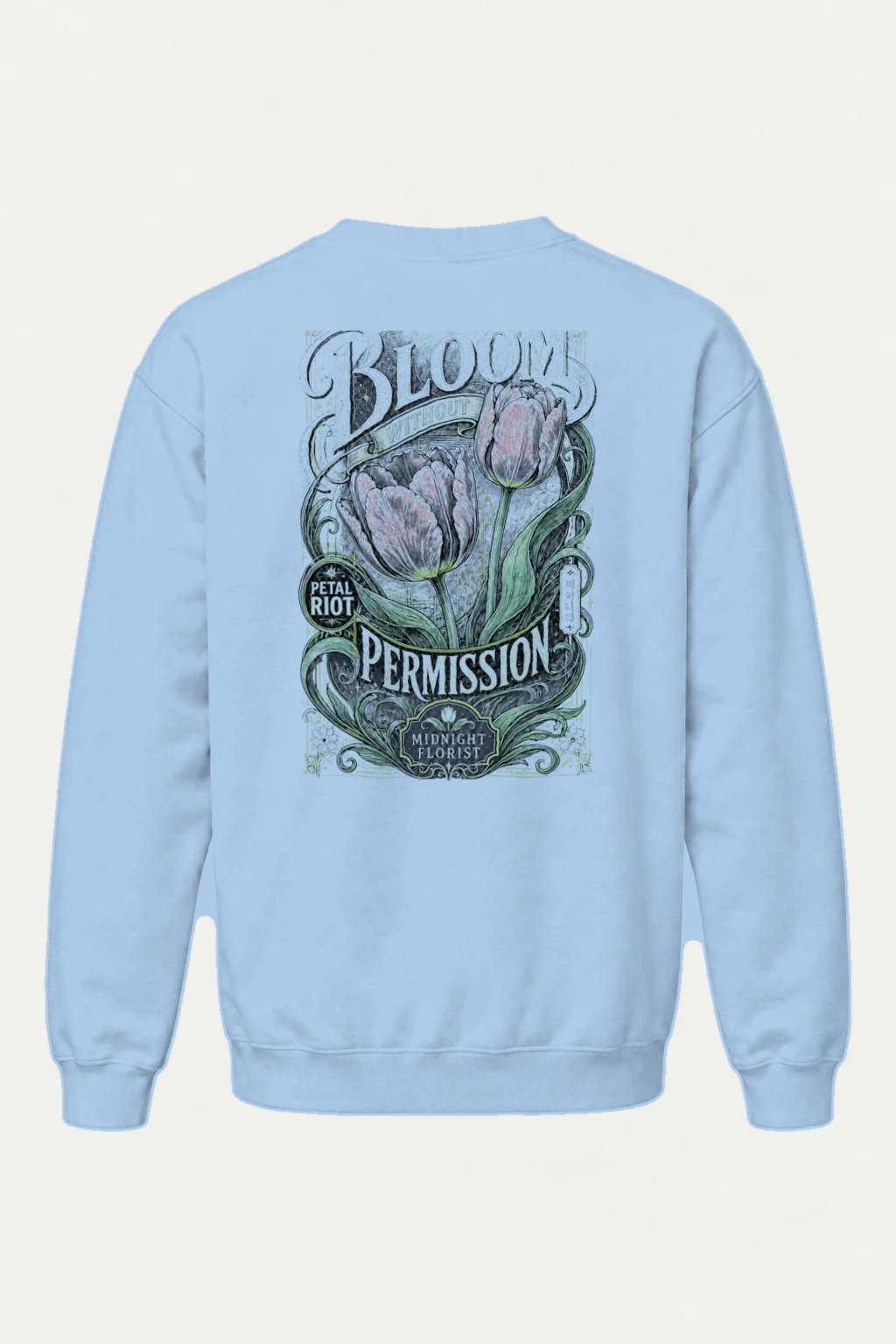 "Midnight Florist" Heavy Blend Unisex Crewneck Sweatshirt | Gildan 18000