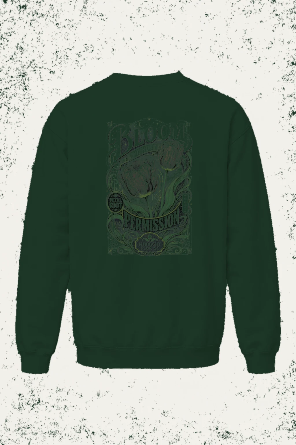 "Midnight Florist" Heavy Blend Unisex Crewneck Sweatshirt | Gildan 18000