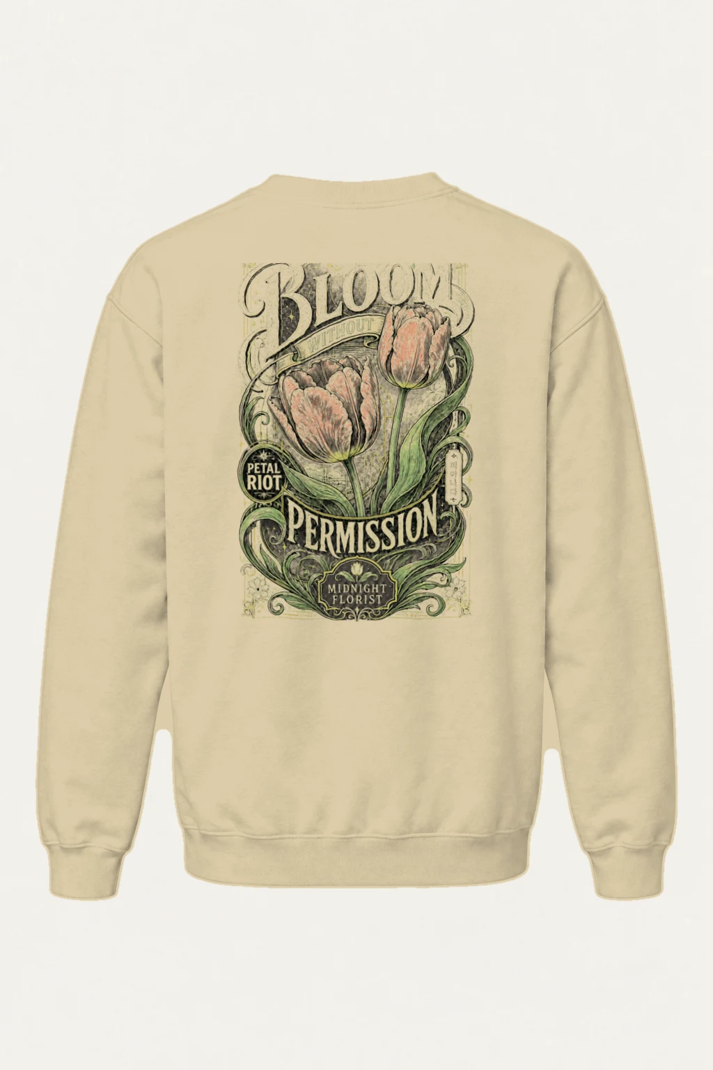 "Midnight Florist" Heavy Blend Unisex Crewneck Sweatshirt | Gildan 18000