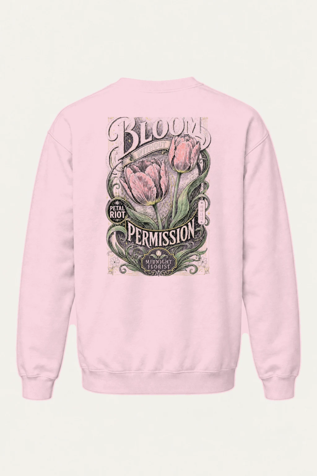 "Midnight Florist" Heavy Blend Unisex Crewneck Sweatshirt | Gildan 18000