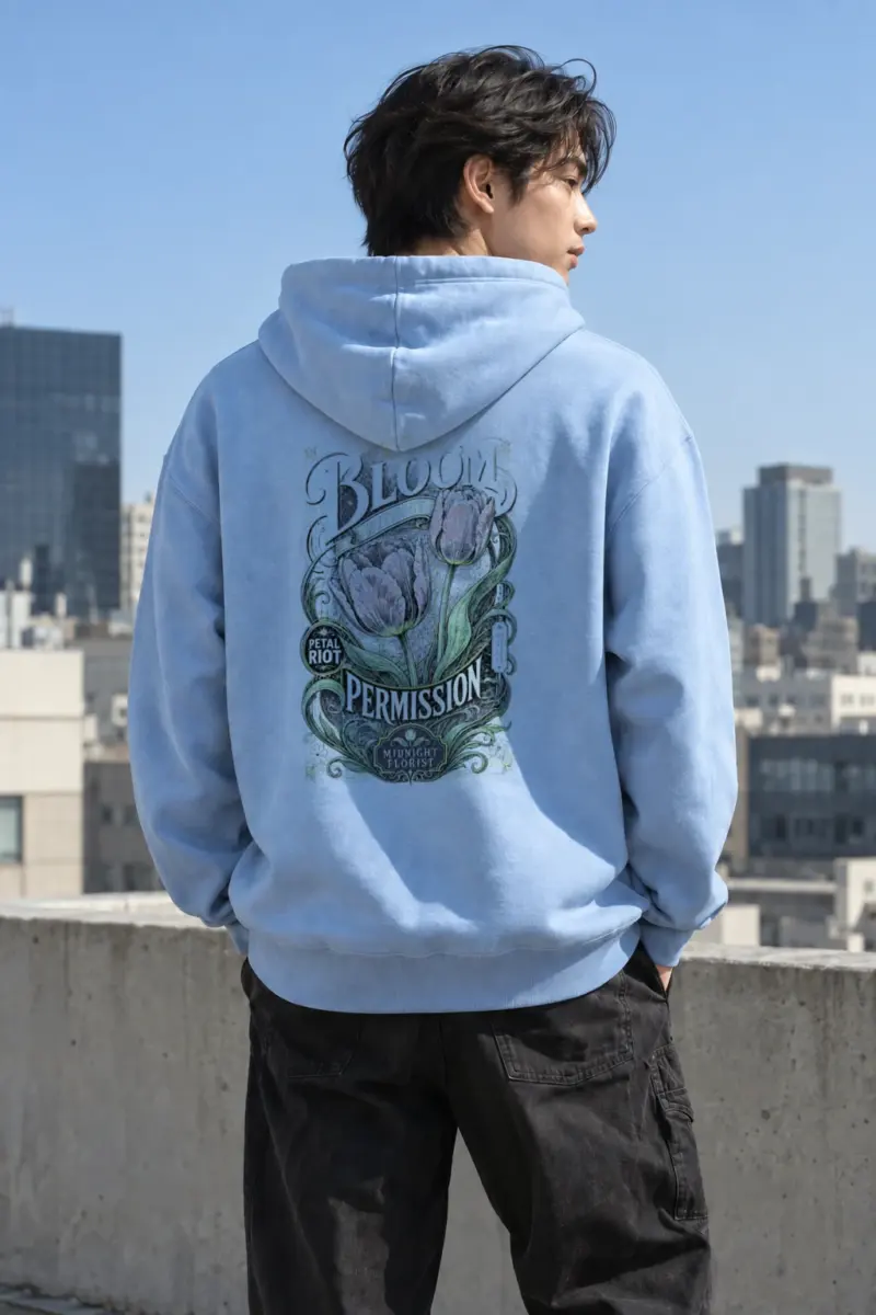 "Midnight Florist" Heavy Blend Unisex Pullover Hoodie | Gildan 18500