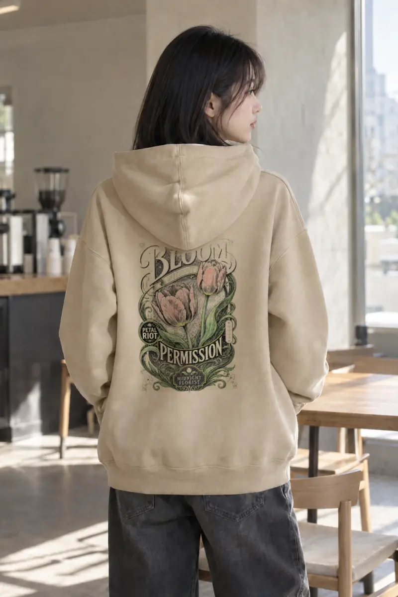 "Midnight Florist" Heavy Blend Unisex Pullover Hoodie | Gildan 18500
