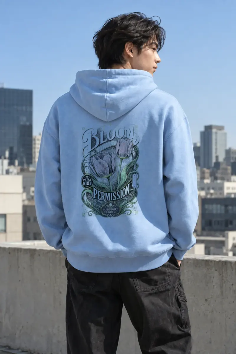 “Midnight Florist” Heavy Blend Unisex Pullover Hoodie | Gildan 18500
