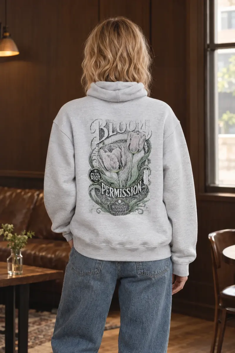 "Midnight Florist" Heavy Blend Unisex Pullover Hoodie