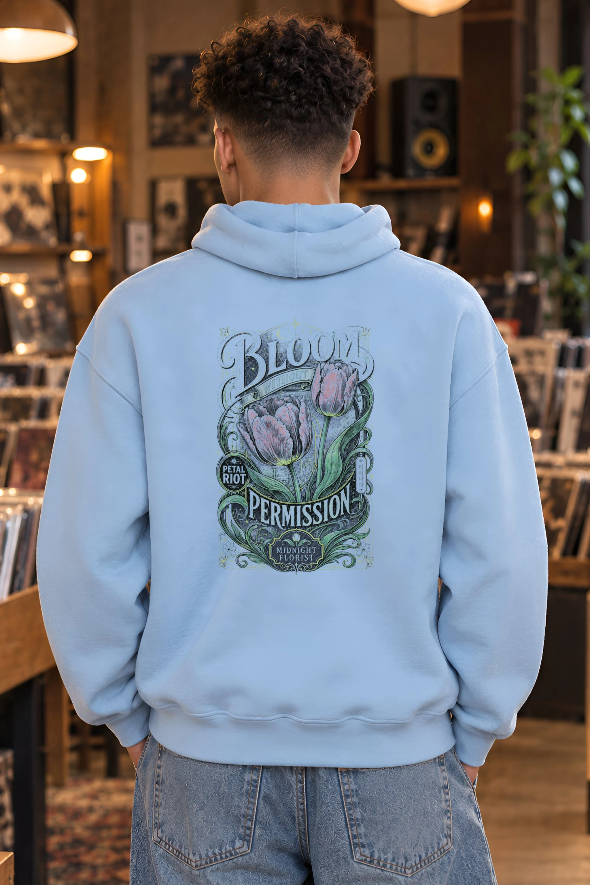 "Midnight Florist" 1 Pullover Hoodie