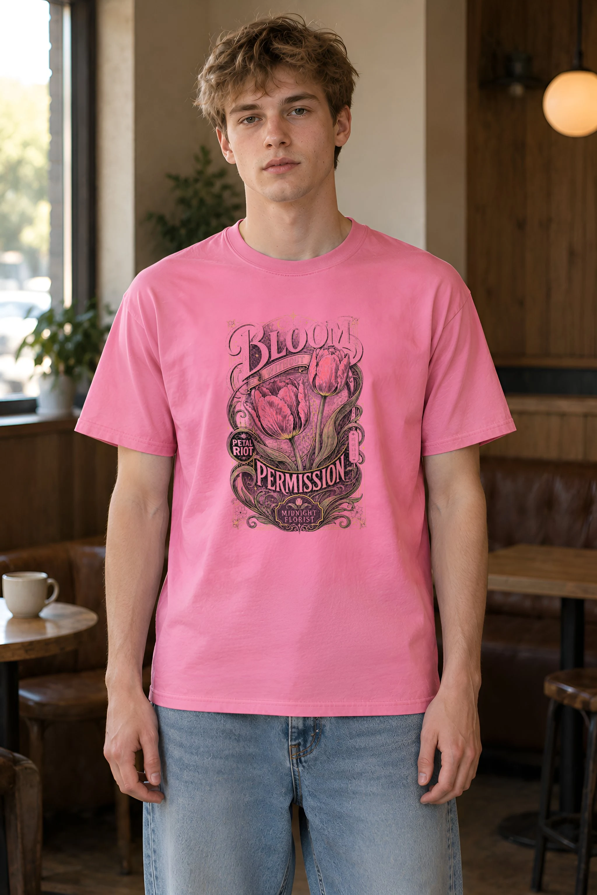 "Midnight Florist" Heavyweight Unisex Crewneck T-shirt