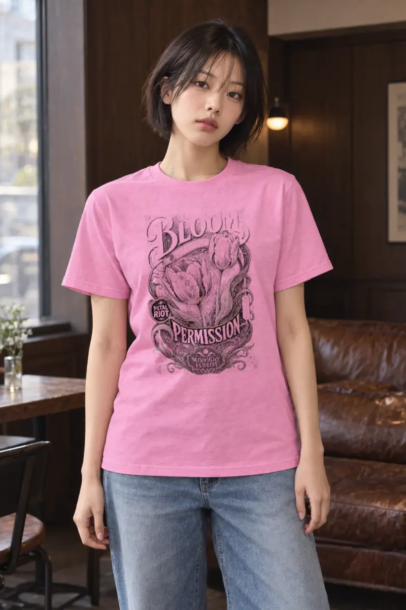 "Midnight Florist" Heavyweight Unisex Crewneck T-shirt