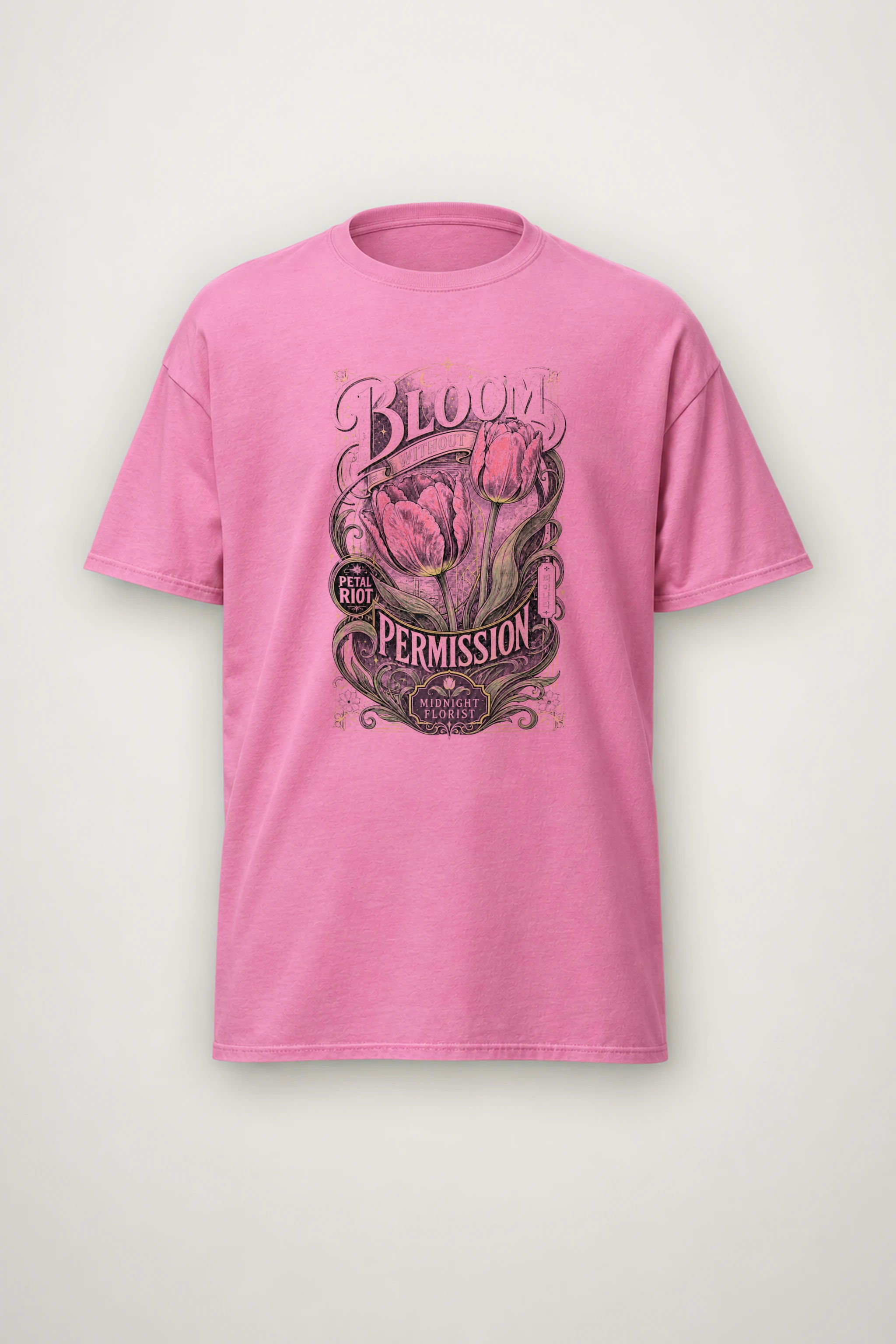 "Midnight Florist" Heavyweight Unisex Crewneck T-shirt