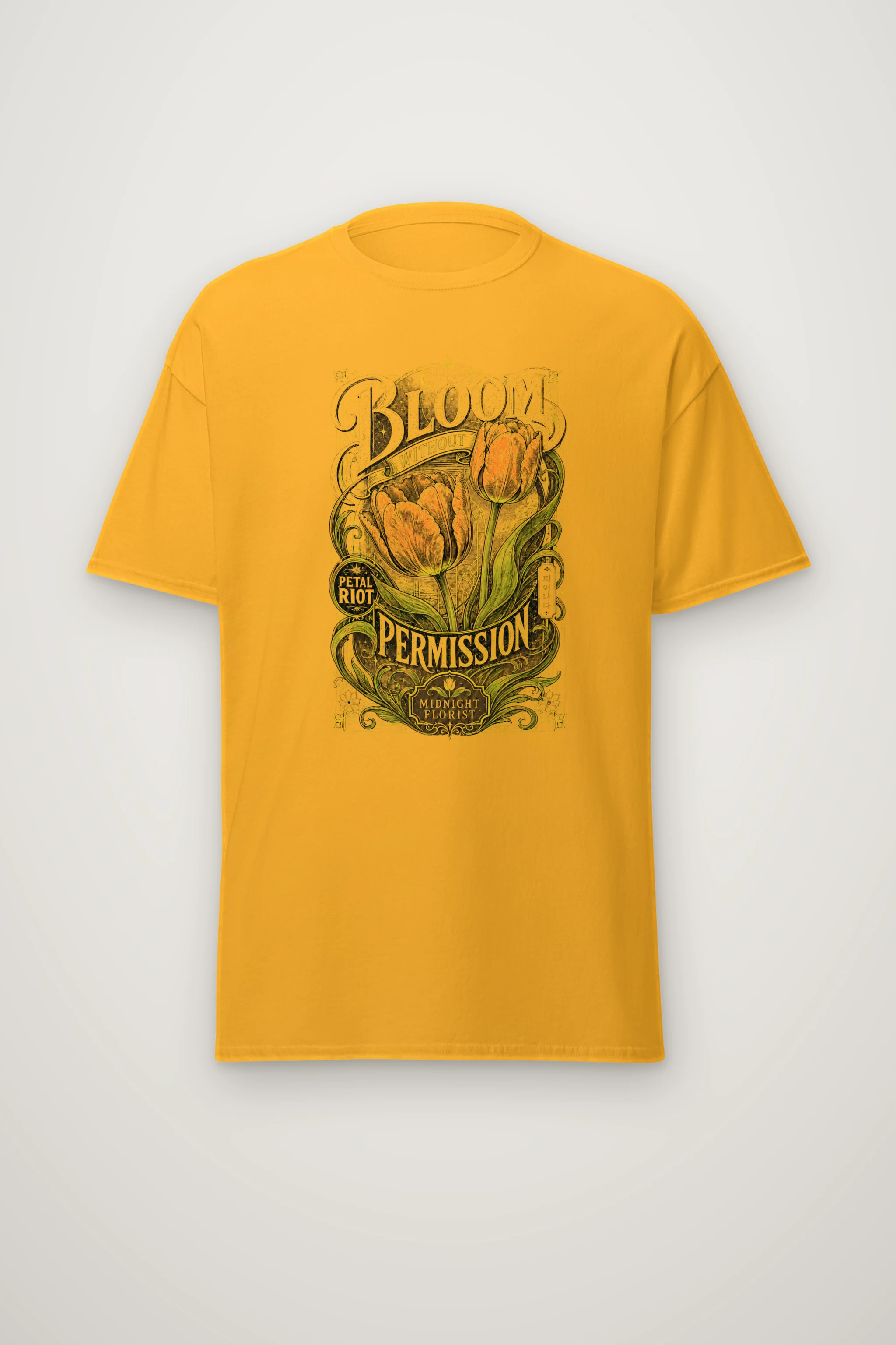 "Midnight Florist" Heavyweight Unisex Crewneck T-shirt