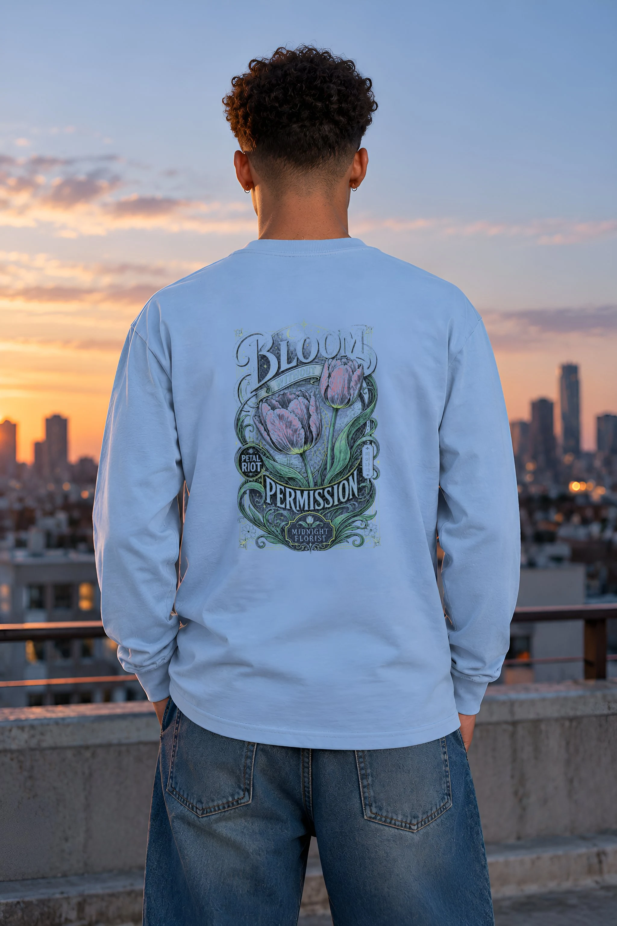 "Midnight Florist" Unisex Longsleeve T-shirt
