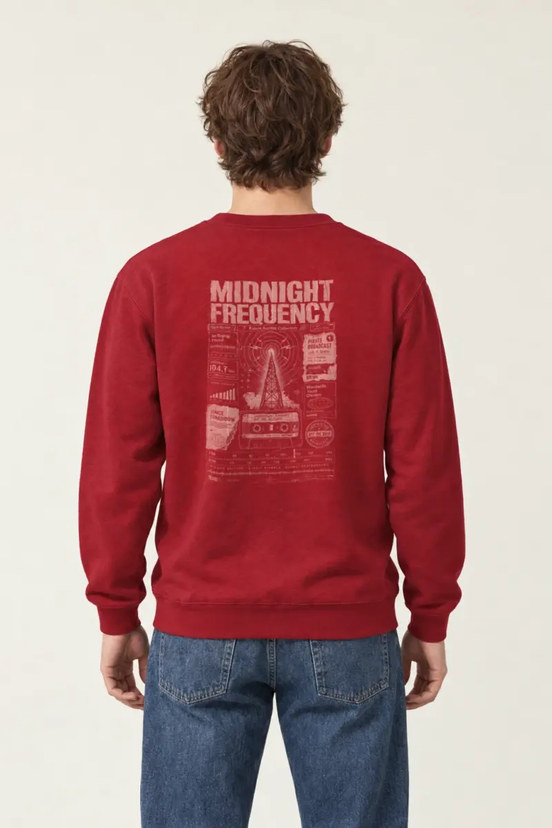 "Midnight Frequency" Heavy Blend Unisex Crewneck Sweatshirt