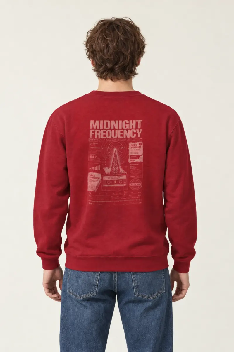 "Midnight Frequency" Heavy Blend Unisex Crewneck Sweatshirt