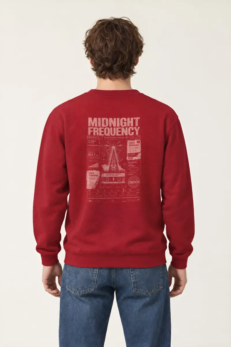 "Midnight Frequency" Heavy Blend Unisex Crewneck Sweatshirt