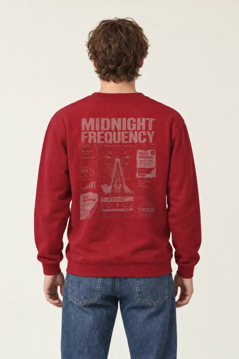 "Midnight Frequency" Heavy Blend Unisex Crewneck Sweatshirt