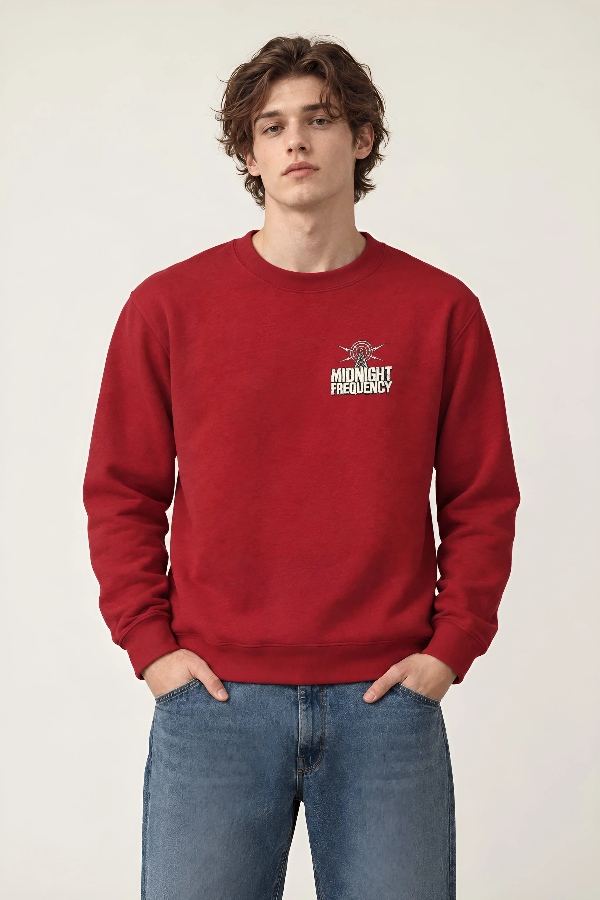 "Midnight Frequency" Heavy Blend Unisex Crewneck Sweatshirt