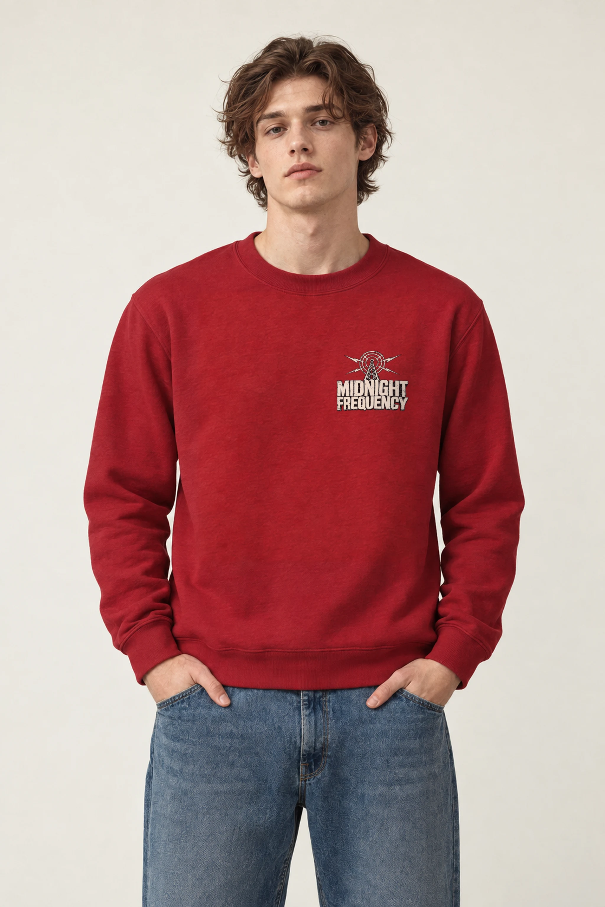 "Midnight Frequency" Heavy Blend Unisex Crewneck Sweatshirt