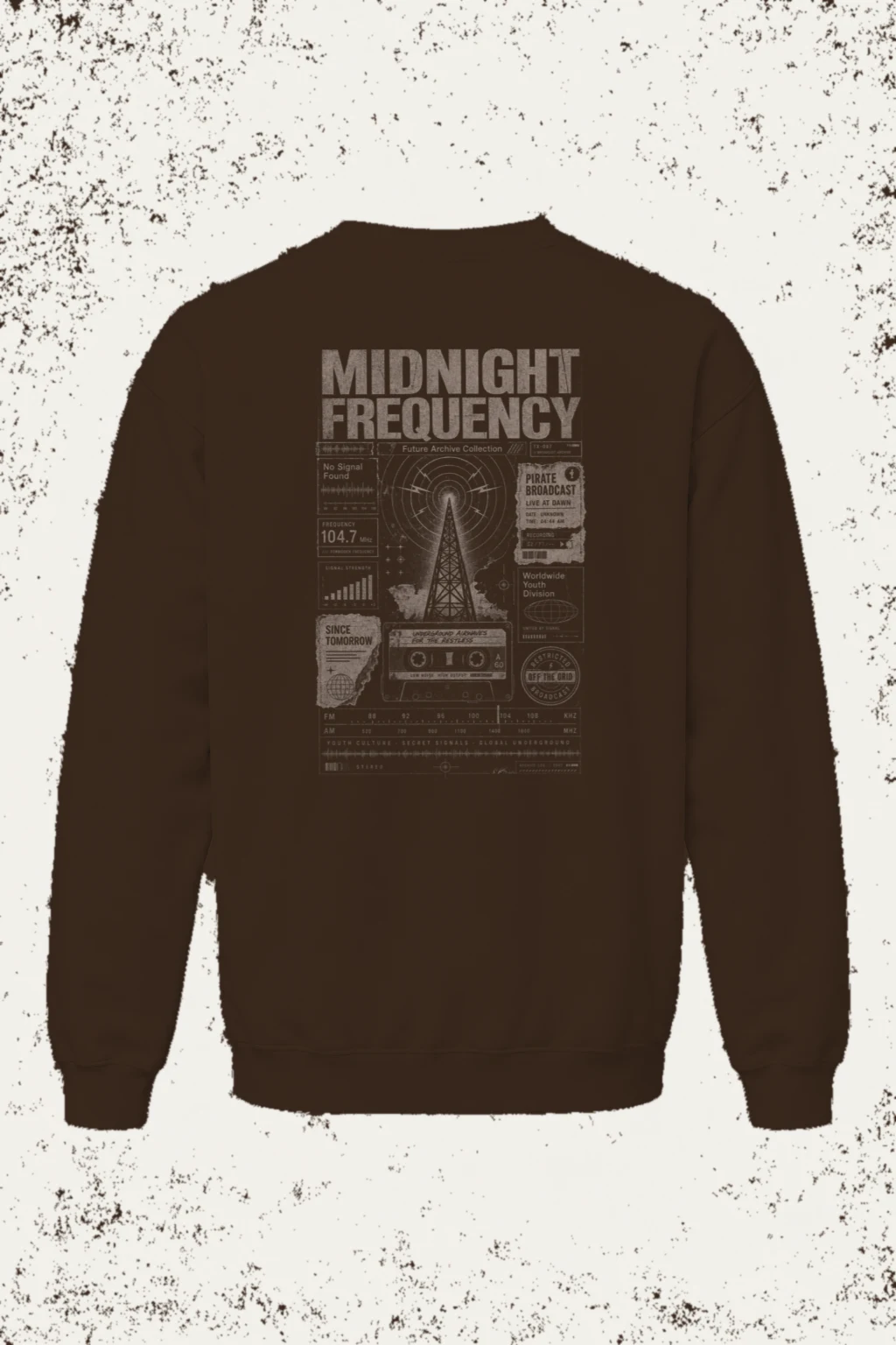 "Midnight Frequency" Heavy Blend Unisex Crewneck Sweatshirt | Gildan 18000