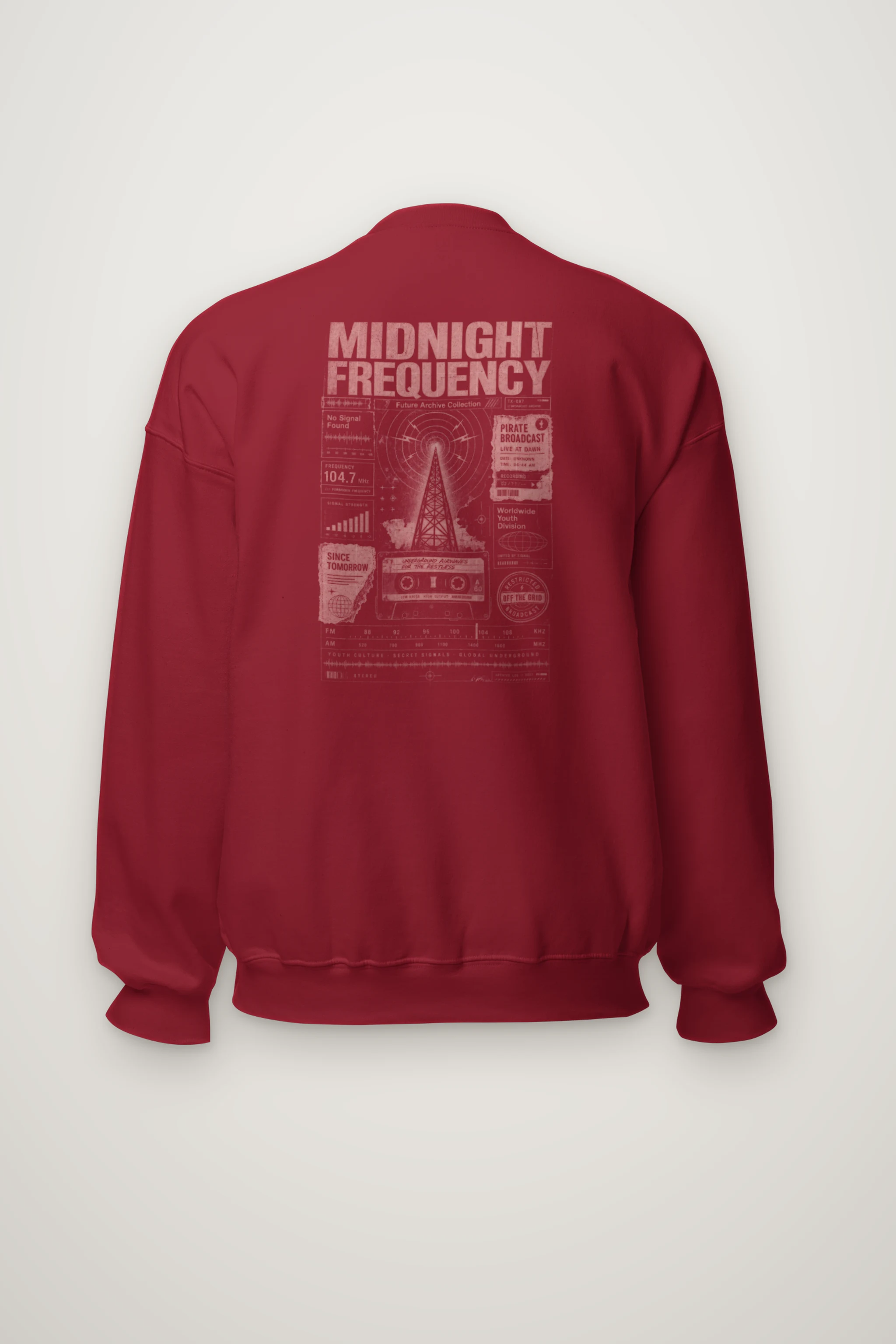 "Midnight Frequency" Heavy Blend Unisex Crewneck Sweatshirt