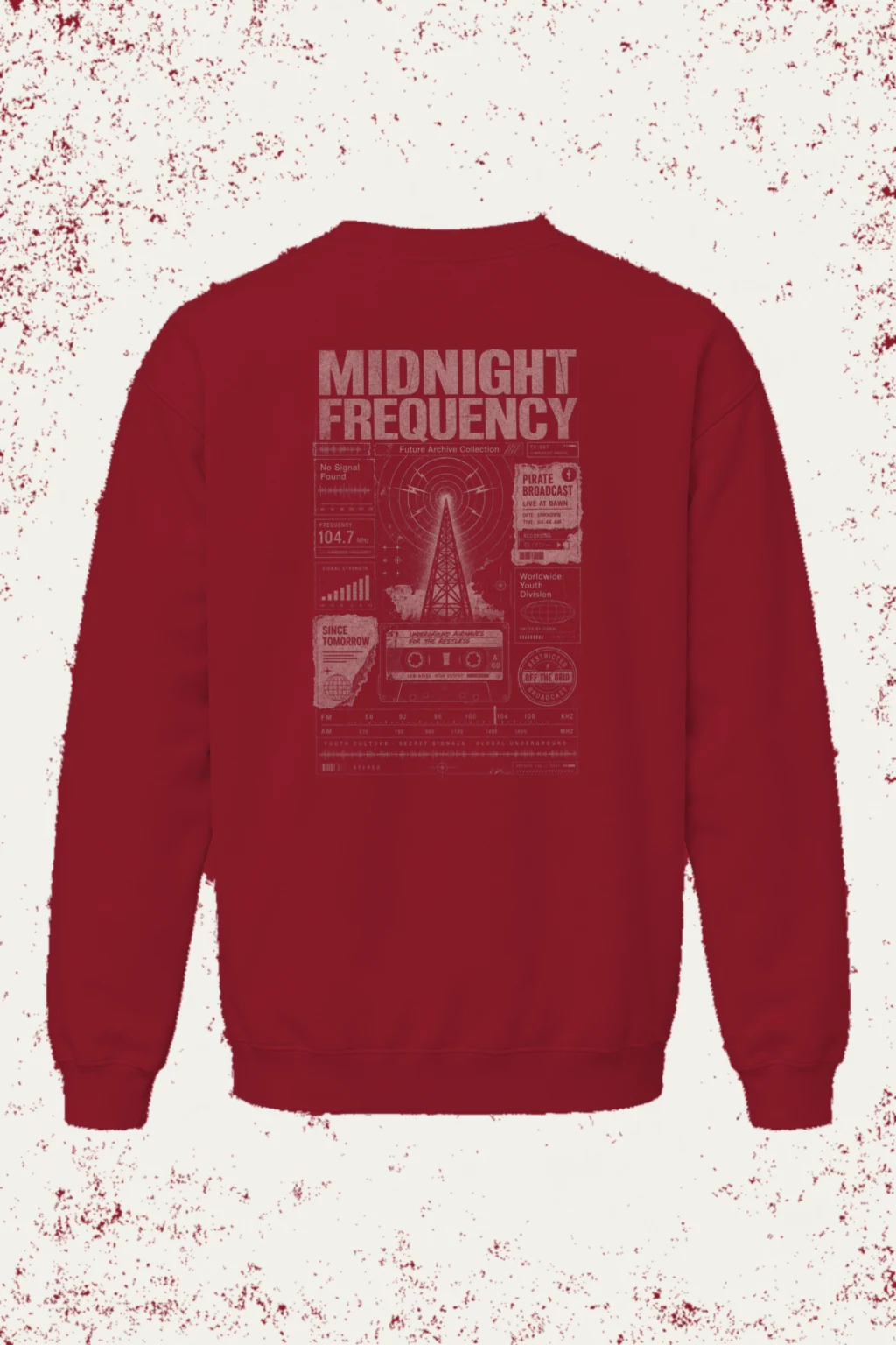 "Midnight Frequency" Heavy Blend Unisex Crewneck Sweatshirt | Gildan 18000
