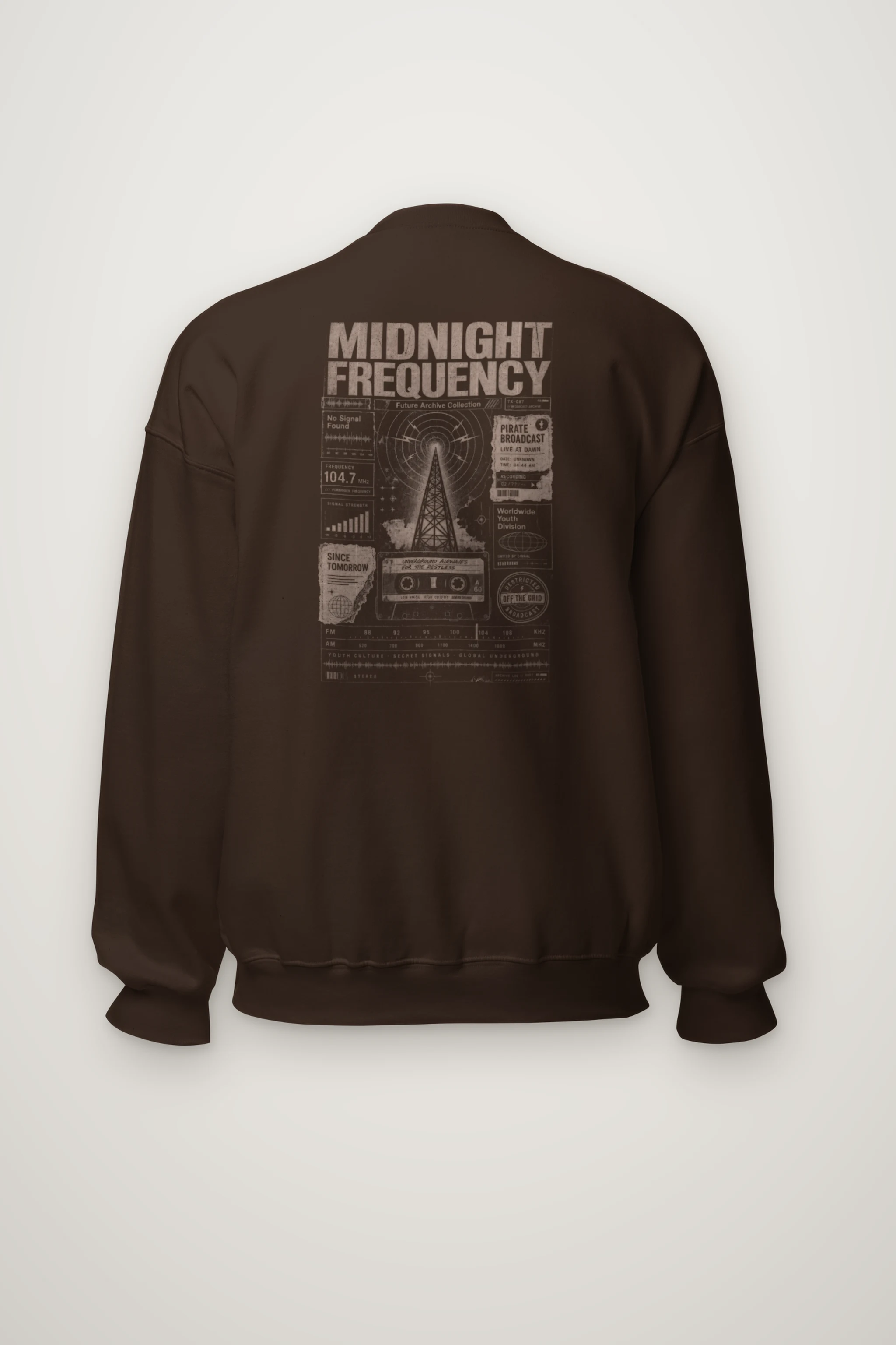 "Midnight Frequency" Heavy Blend Unisex Crewneck Sweatshirt