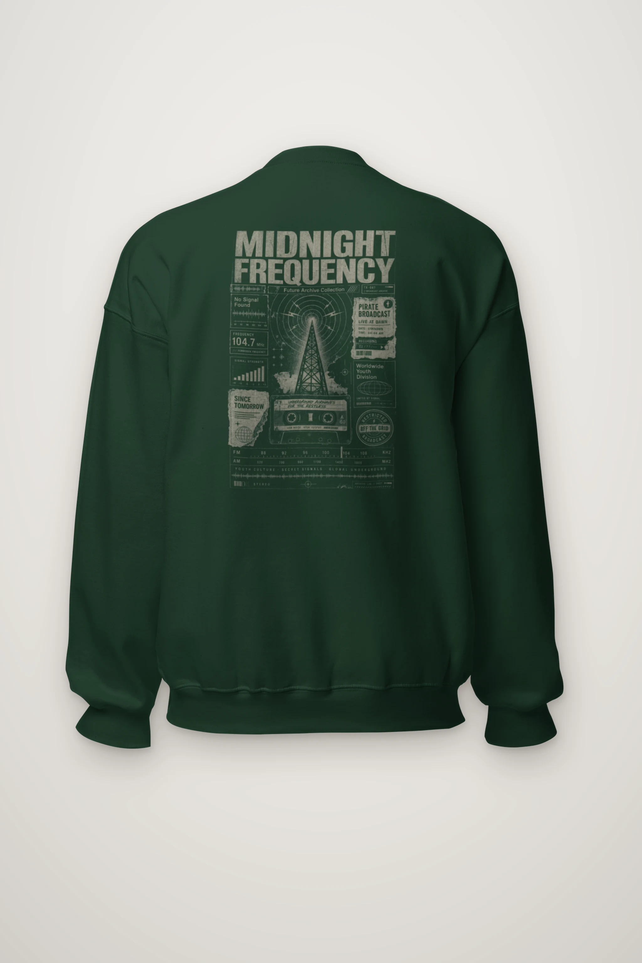 "Midnight Frequency" Heavy Blend Unisex Crewneck Sweatshirt
