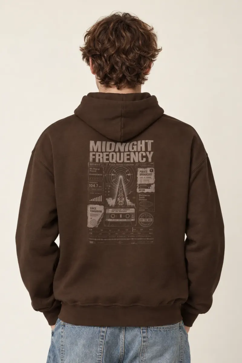 "Midnight Frequency" Heavy Blend Unisex Pullover Hoodie