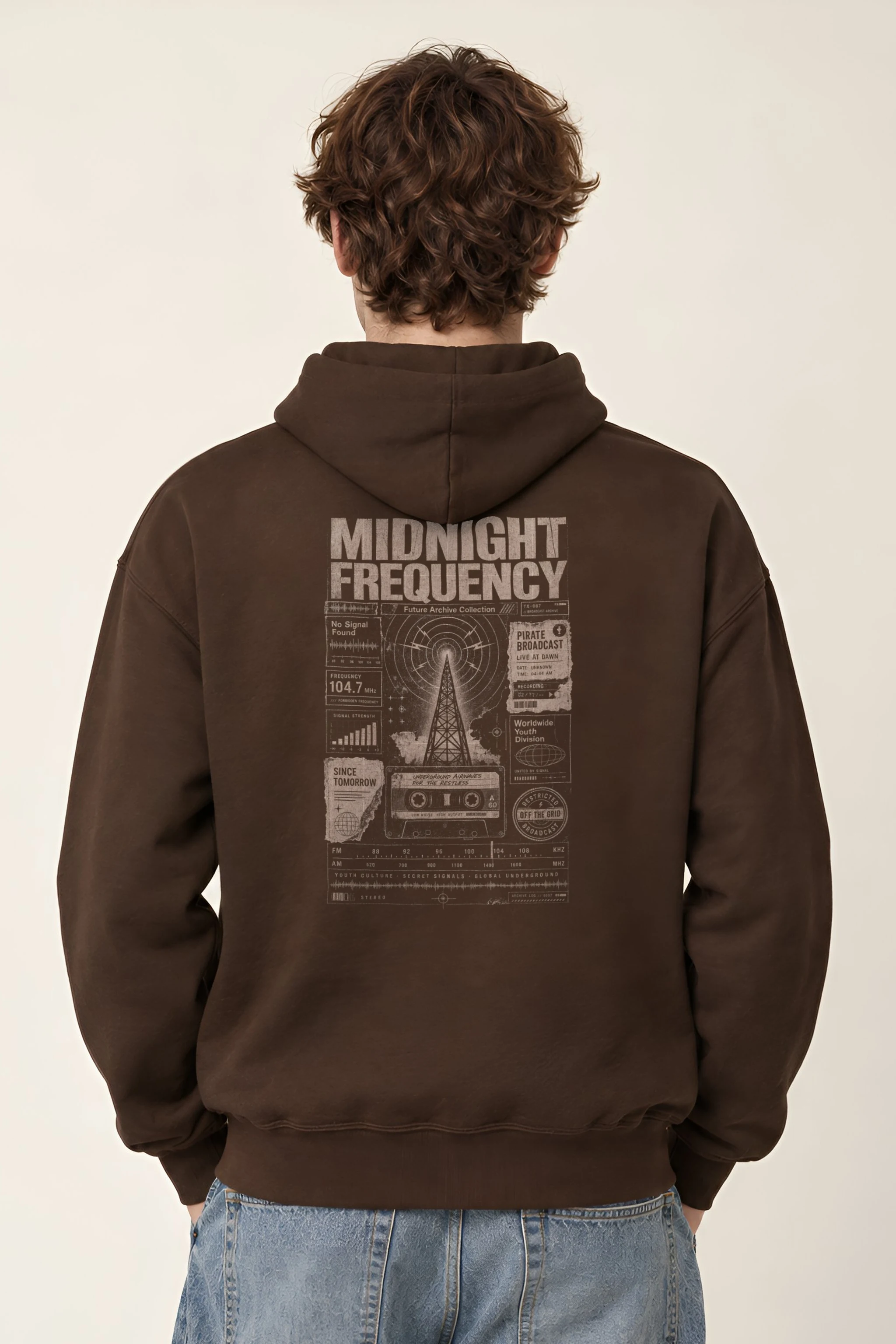 "Midnight Frequency" Heavy Blend Unisex Pullover Hoodie