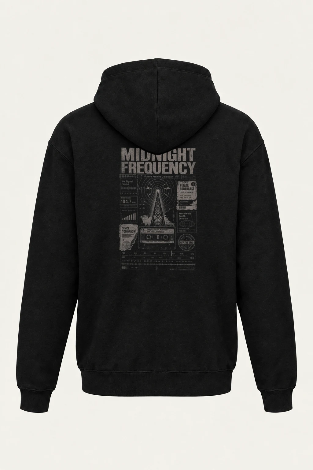 "Midnight Frequency" Heavy Blend Unisex Pullover Hoodie | Gildan 18500