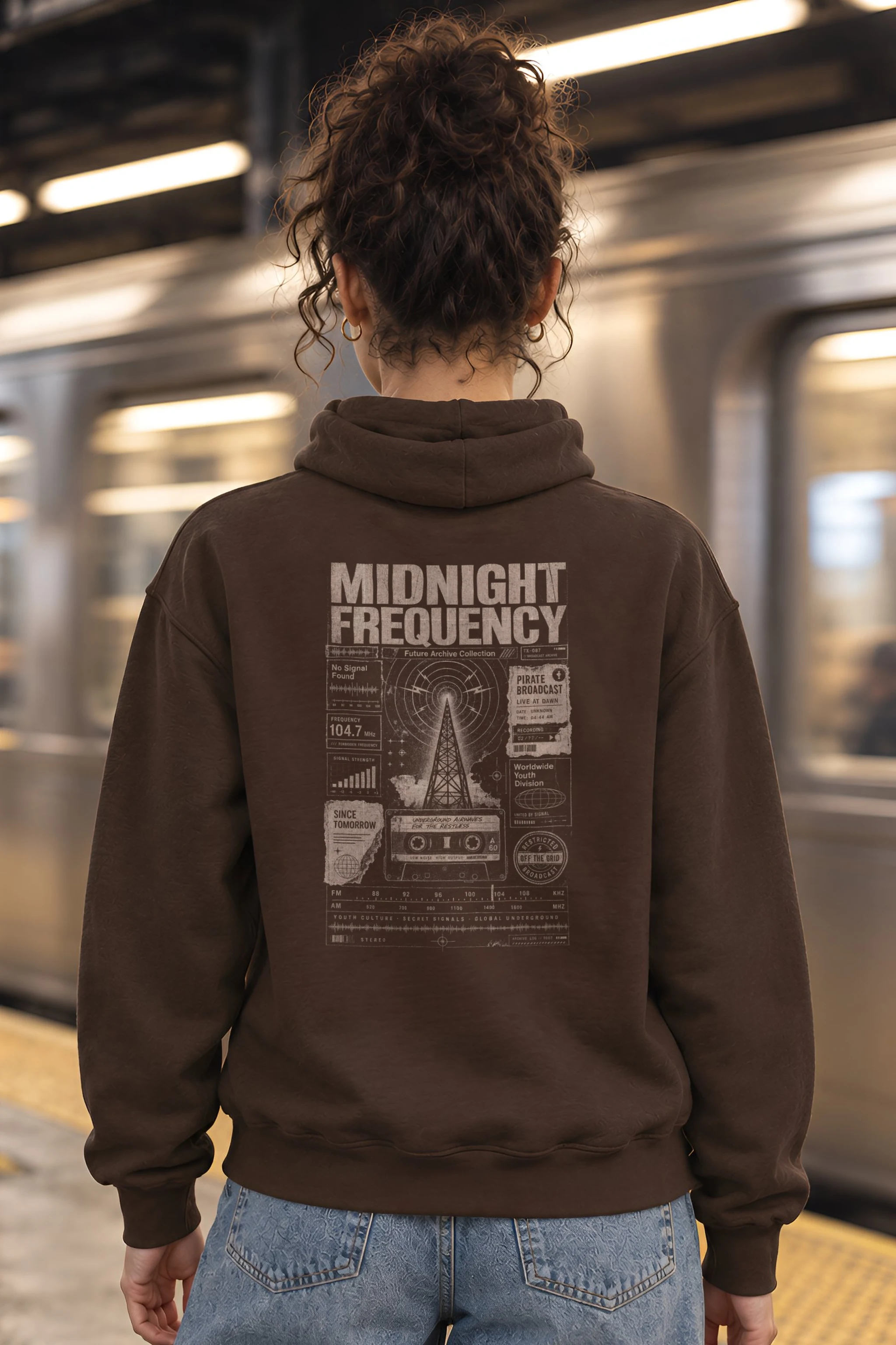 "Midnight Frequency" 1 Pullover Hoodie