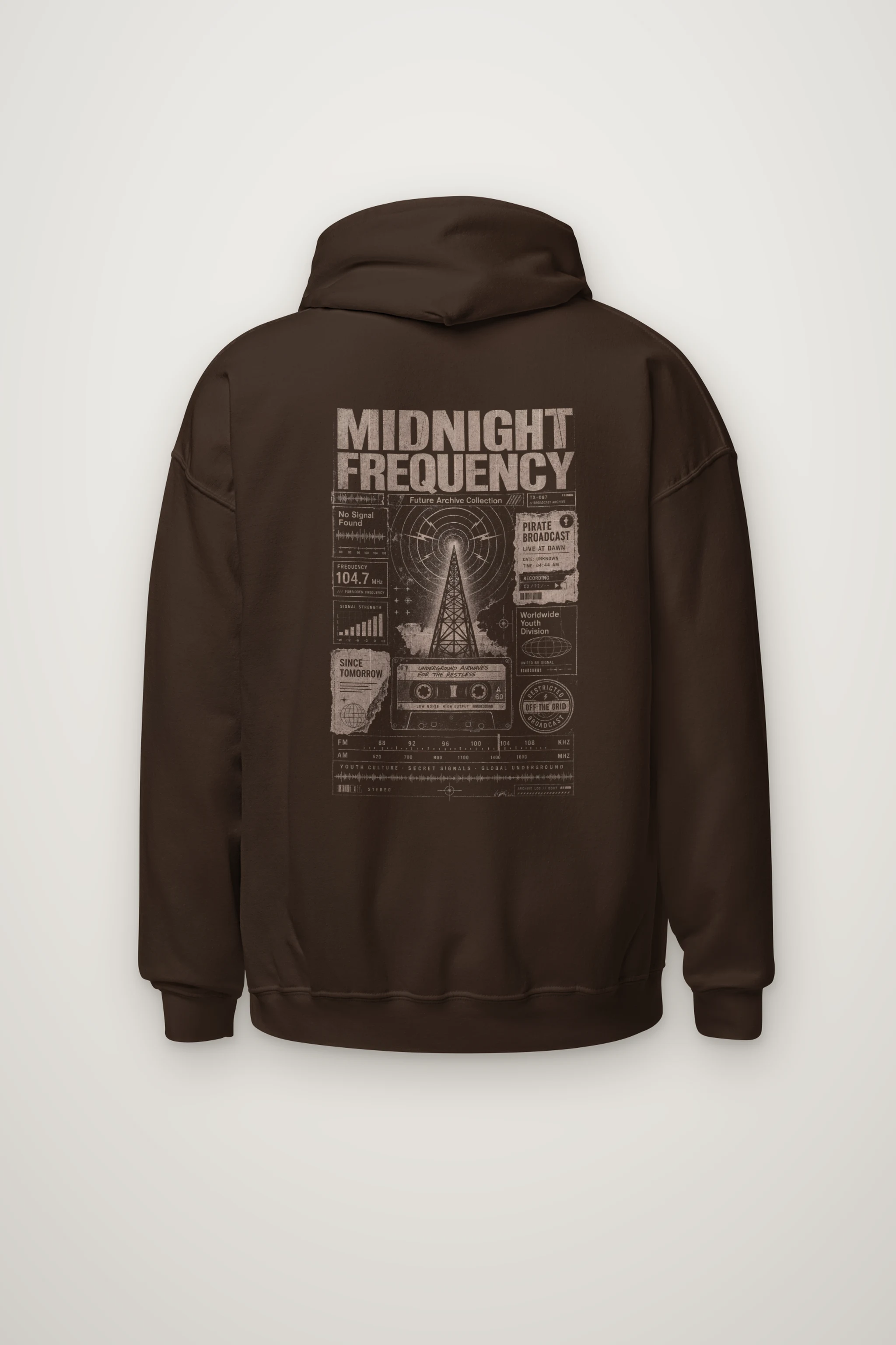 "Midnight Frequency" Heavy Blend Unisex Pullover Hoodie