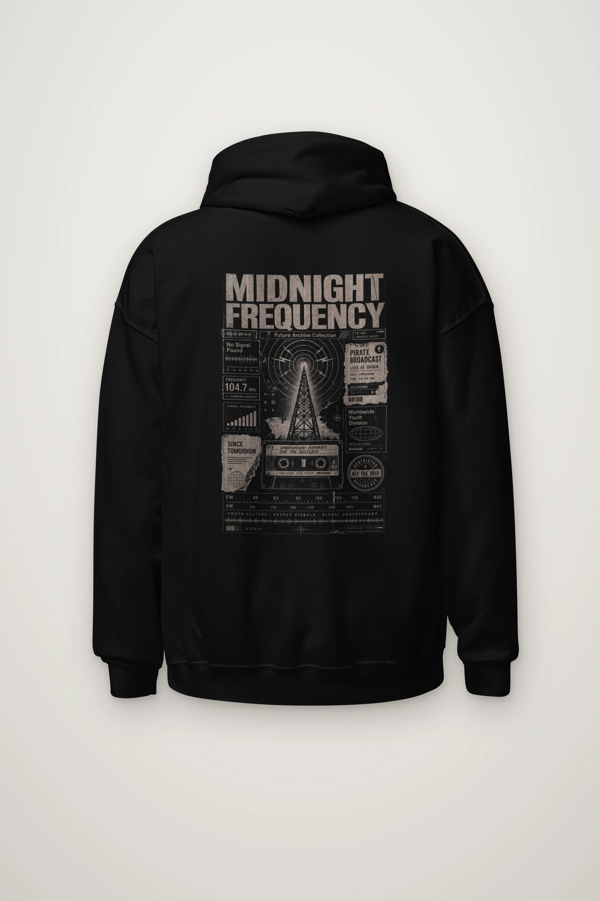 "Midnight Frequency" Heavy Blend Unisex Pullover Hoodie