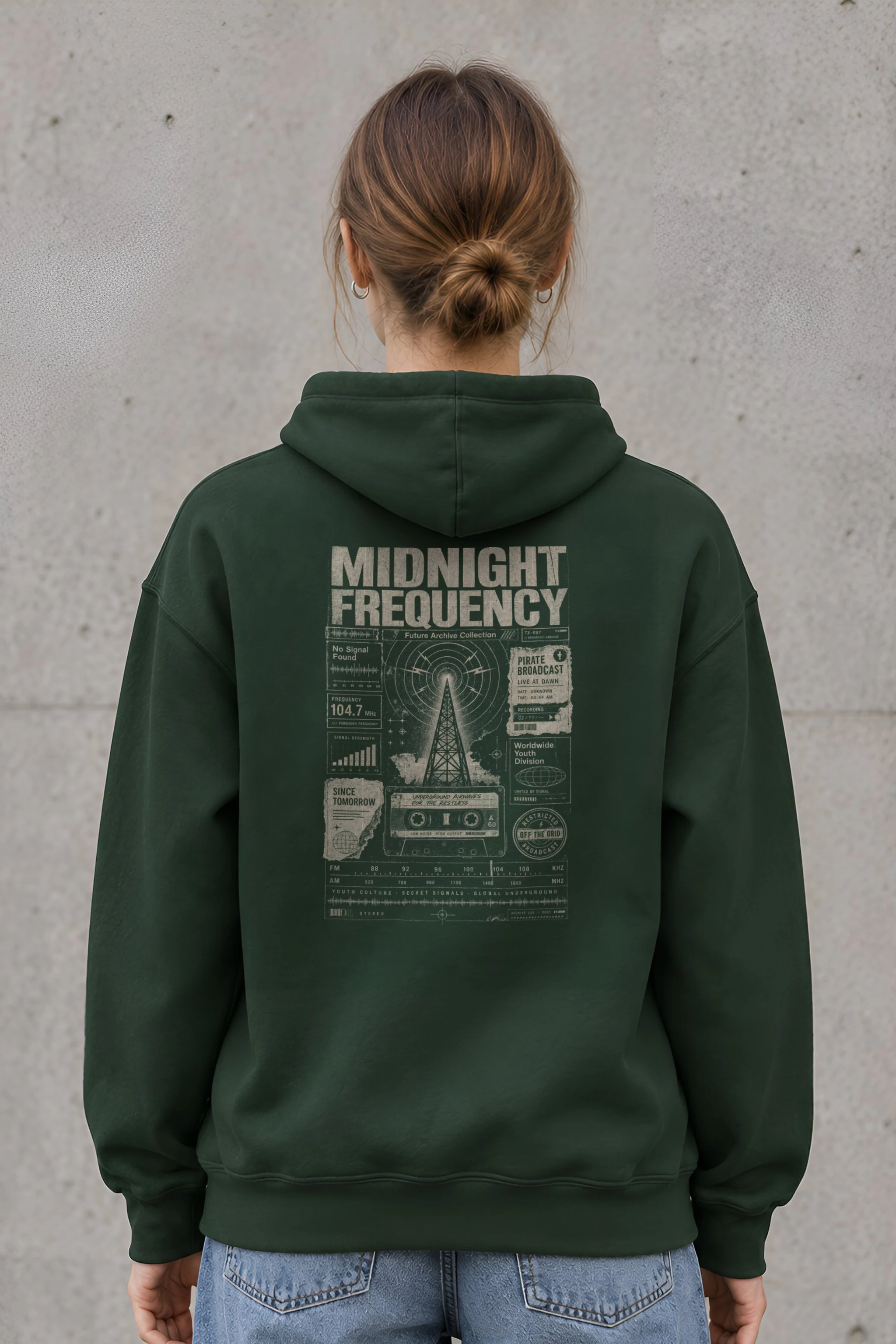 "Midnight Frequency" 1 Pullover Hoodie
