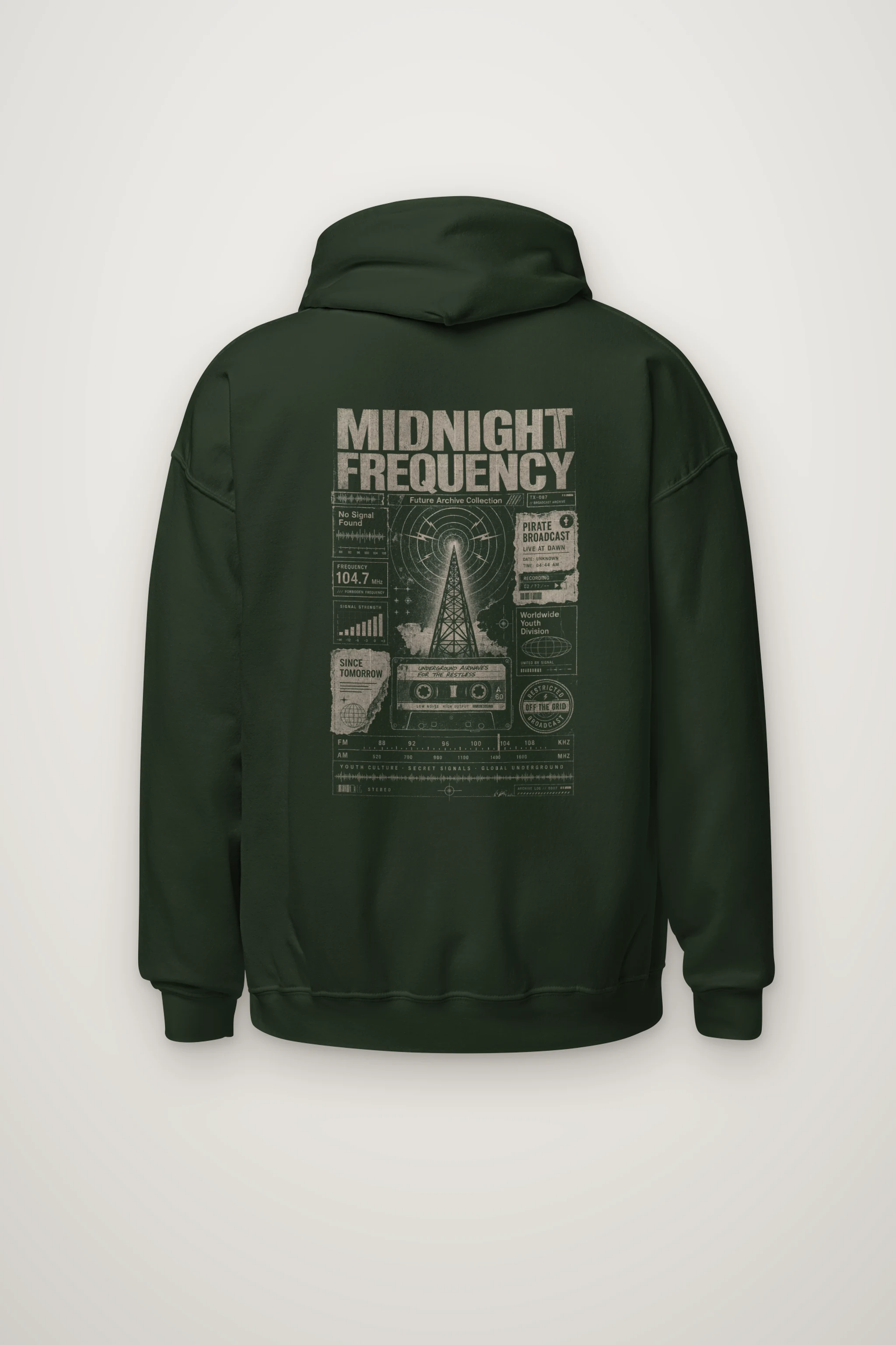 "Midnight Frequency" Heavy Blend Unisex Pullover Hoodie