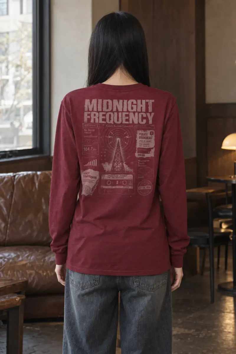 "Midnight Frequency" Unisex Longsleeve T-shirt