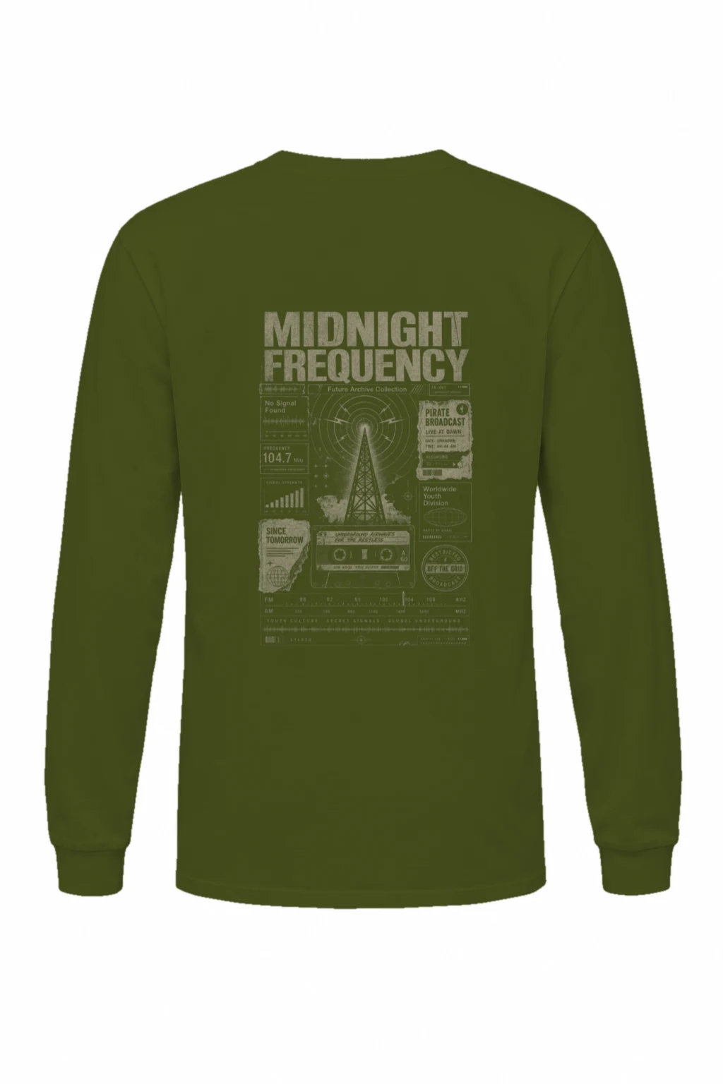 "Midnight Frequency" Unisex Longsleeve T-shirt | Gildan 2400