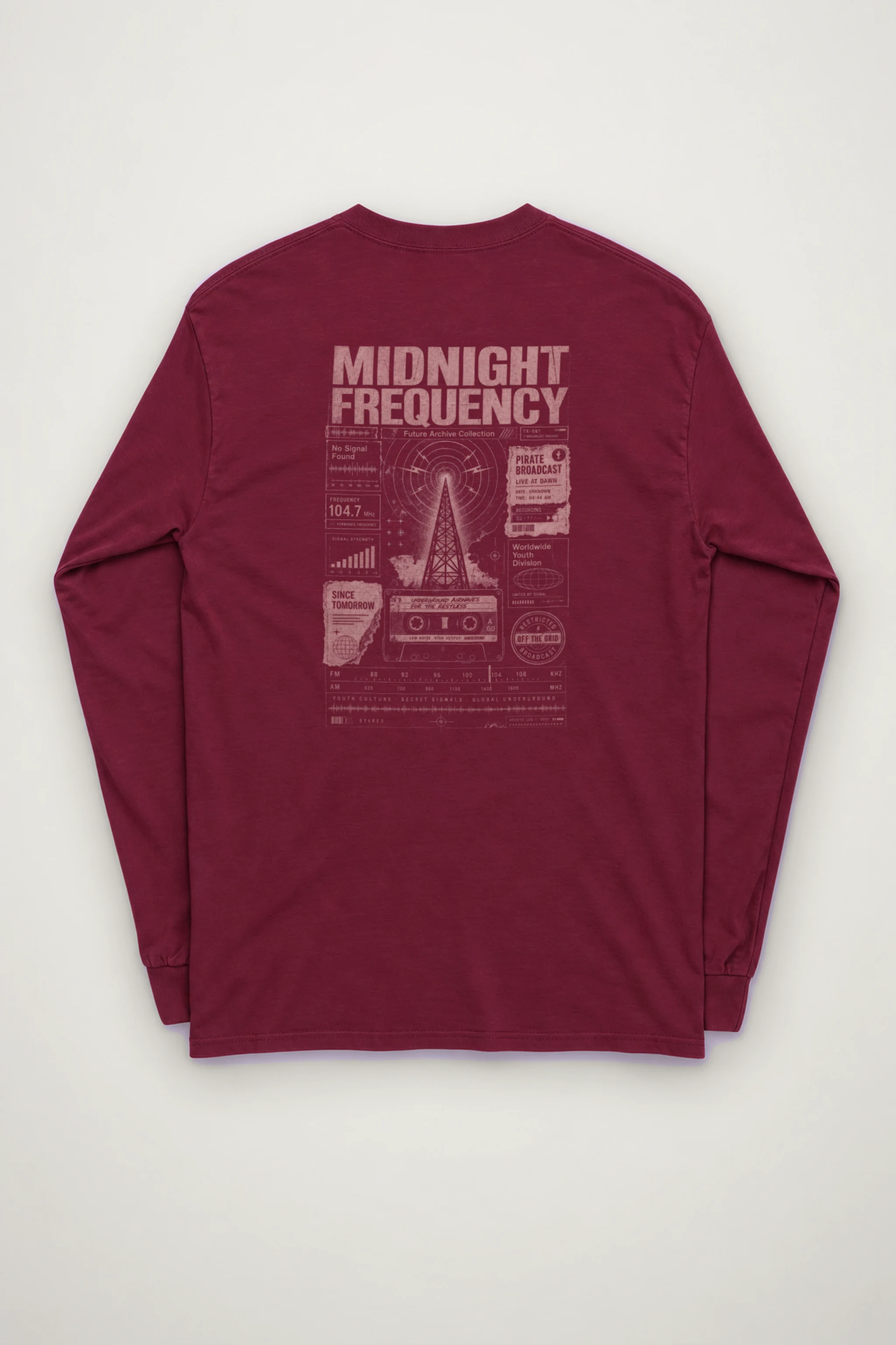 "Midnight Frequency" Unisex Longsleeve T-shirt