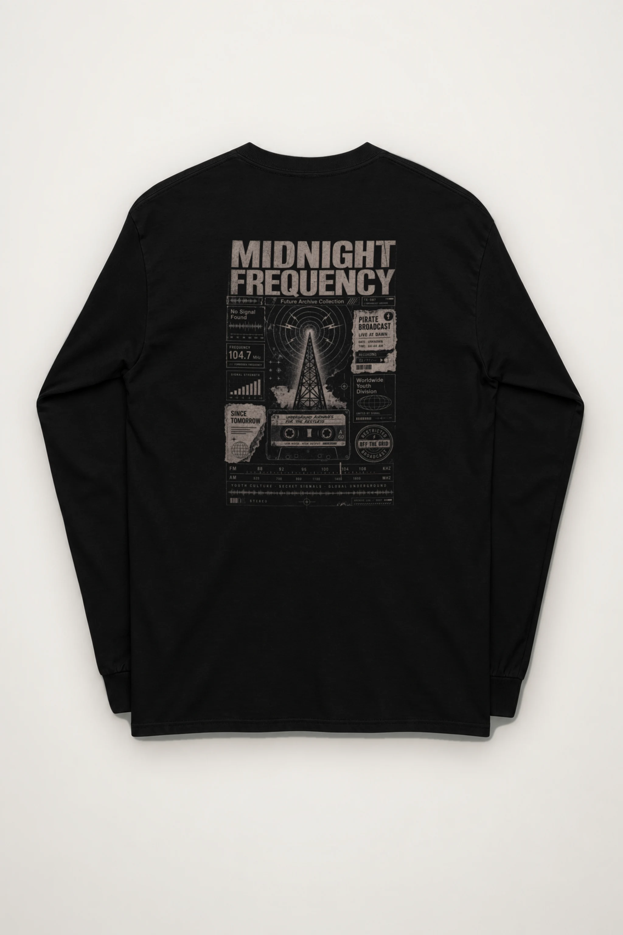 "Midnight Frequency" Unisex Longsleeve T-shirt