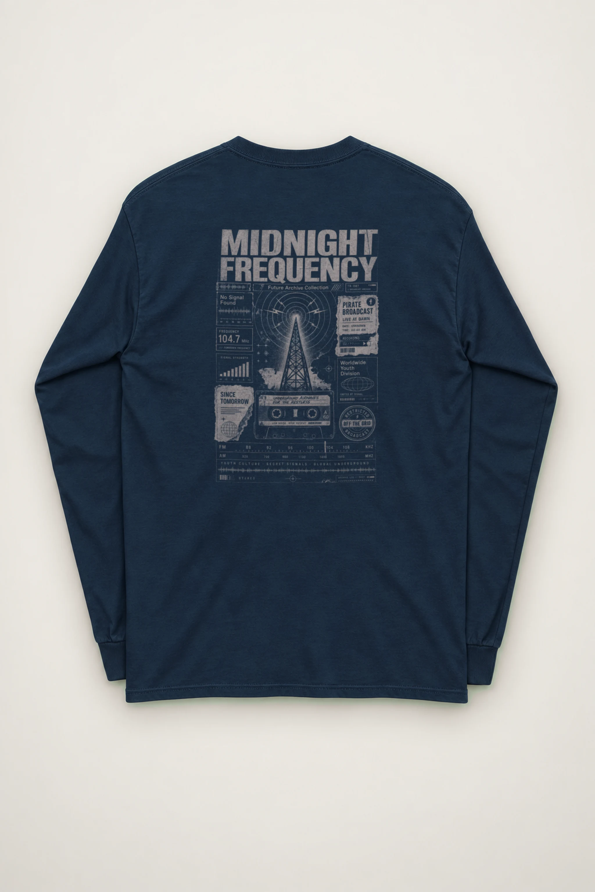 "Midnight Frequency" Unisex Longsleeve T-shirt