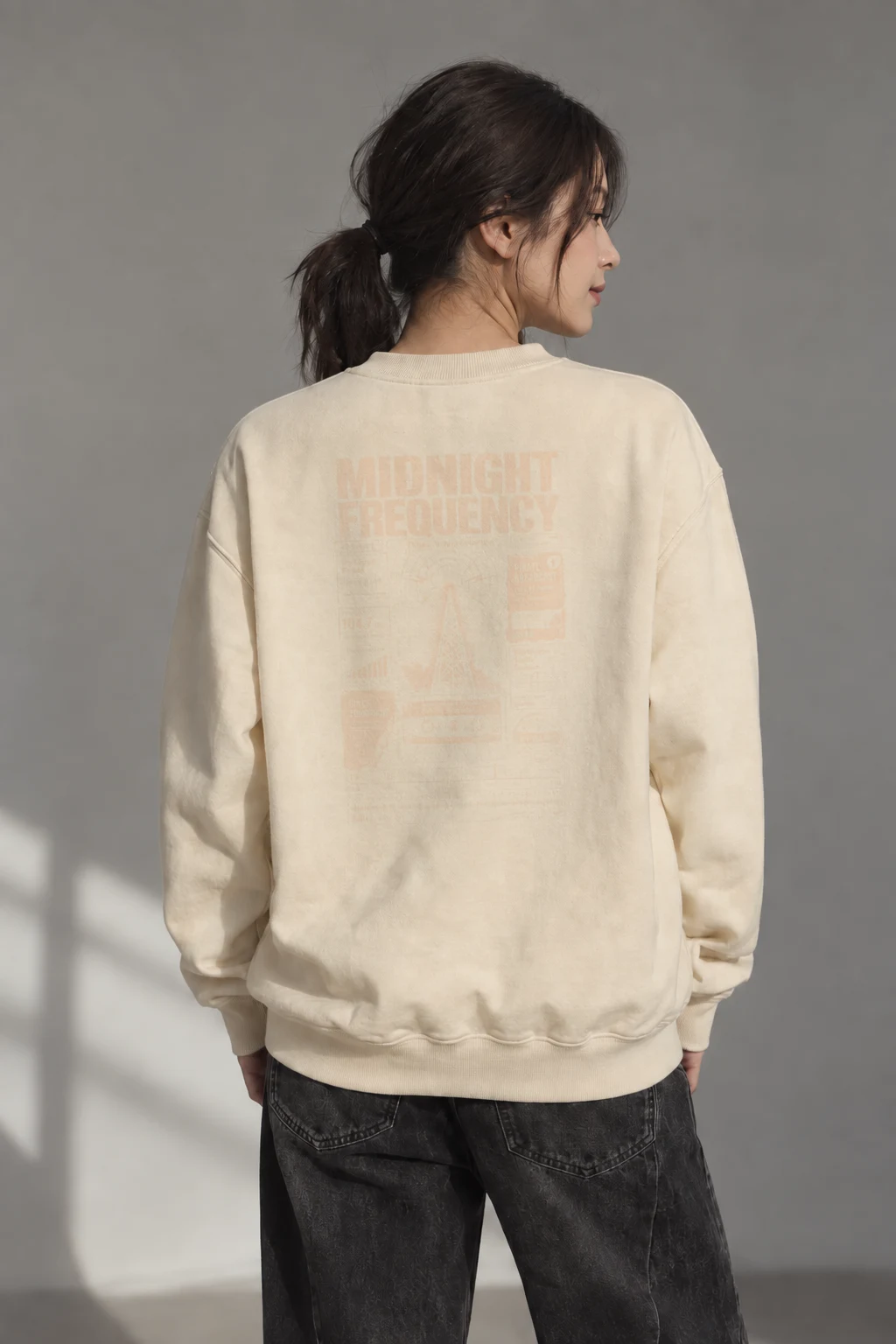 "Midnight Frequency" Unisex Sponge Fleece Crewneck Sweatshirt | Bella + Canvas 3901