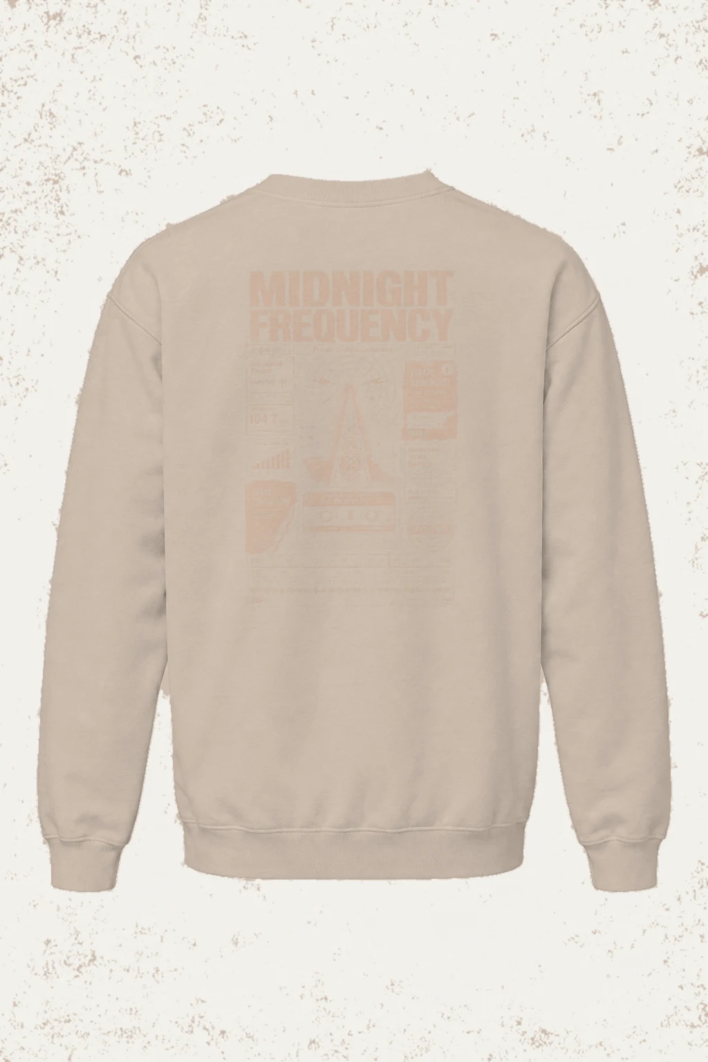 "Midnight Frequency" Unisex Sponge Fleece Crewneck Sweatshirt | Bella + Canvas 3901