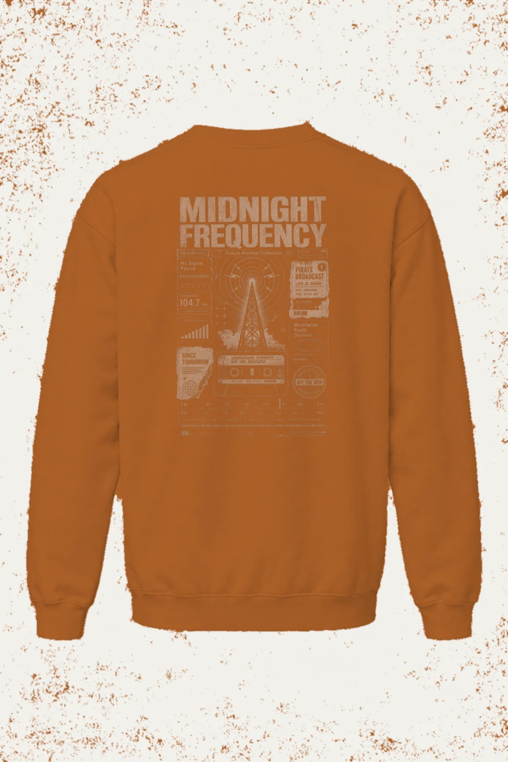 "Midnight Frequency" Unisex Sponge Fleece Crewneck Sweatshirt | Bella + Canvas 3901