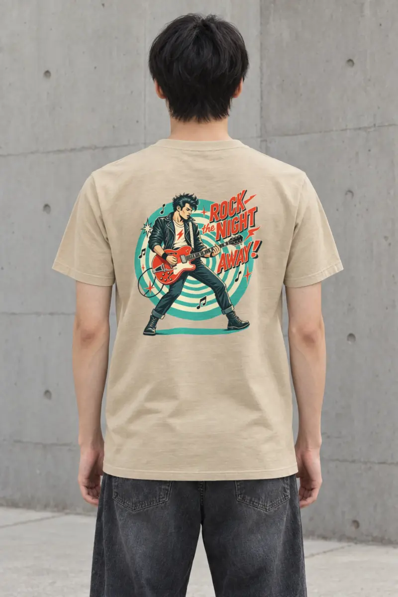 "Midnight Guitar Riot" Heavyweight Unisex Crewneck T-shirt
