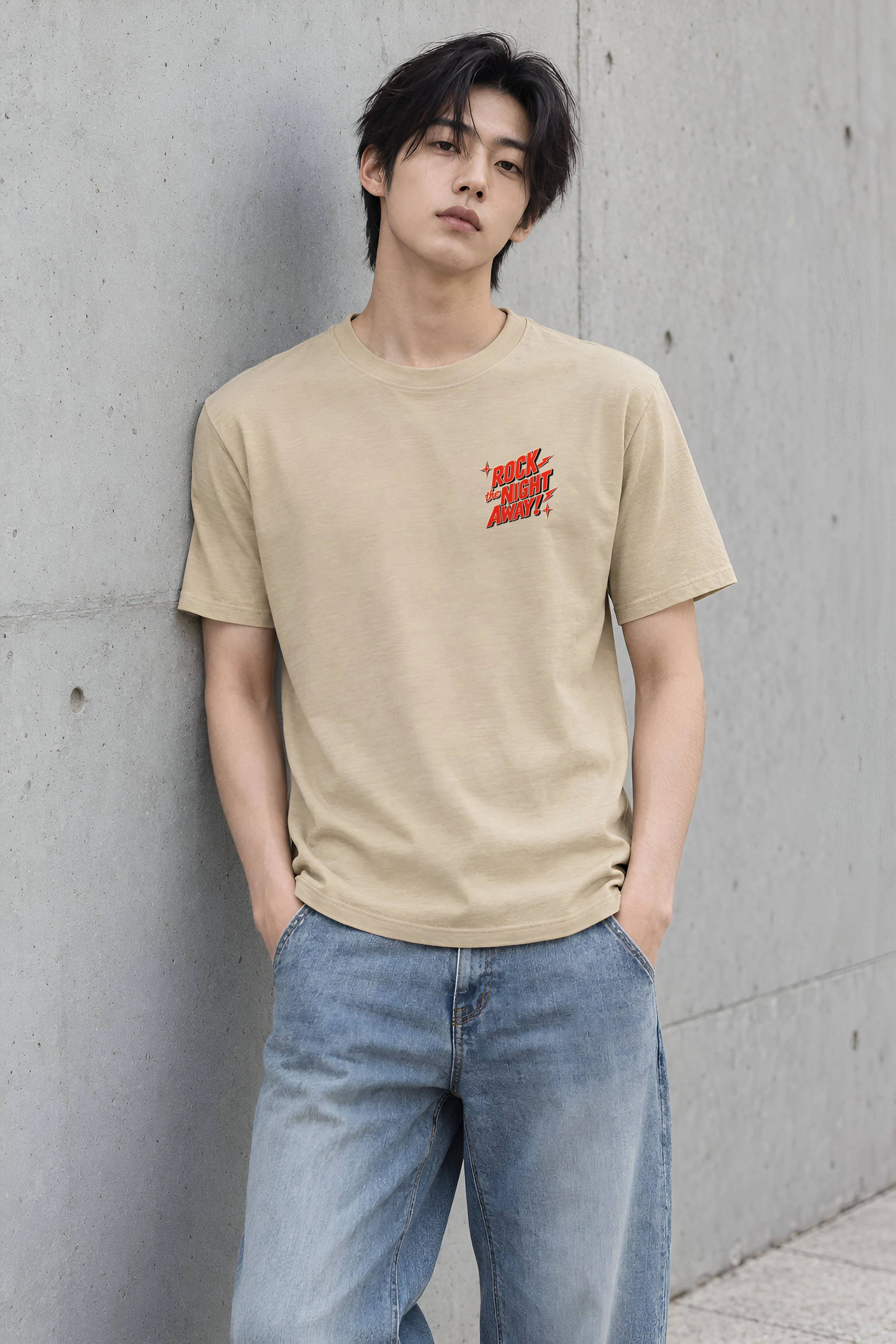 "Midnight Guitar Riot" Heavyweight Unisex Crewneck T-shirt