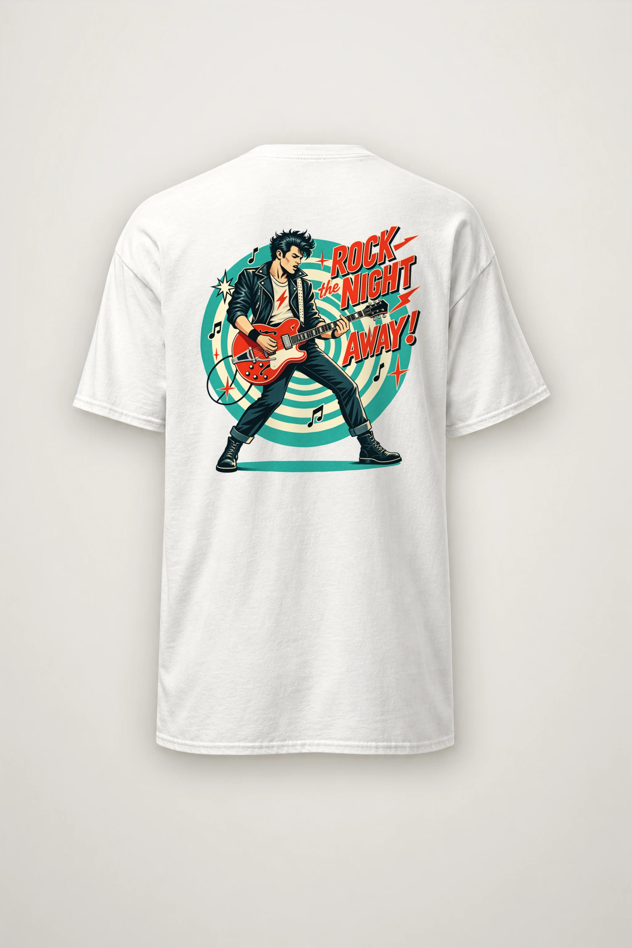 "Midnight Guitar Riot" Heavyweight Unisex Crewneck T-shirt