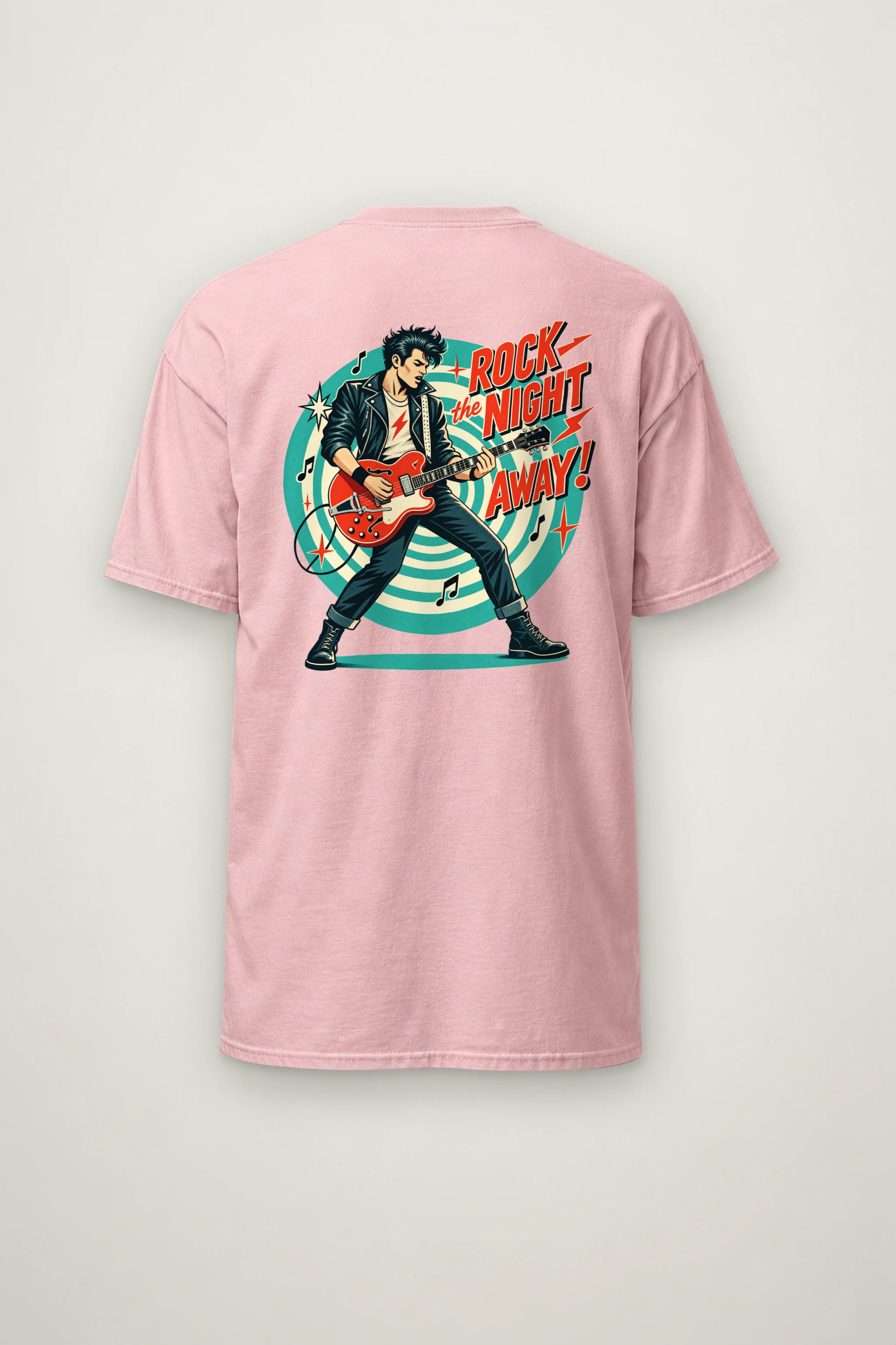 "Midnight Guitar Riot" Heavyweight Unisex Crewneck T-shirt