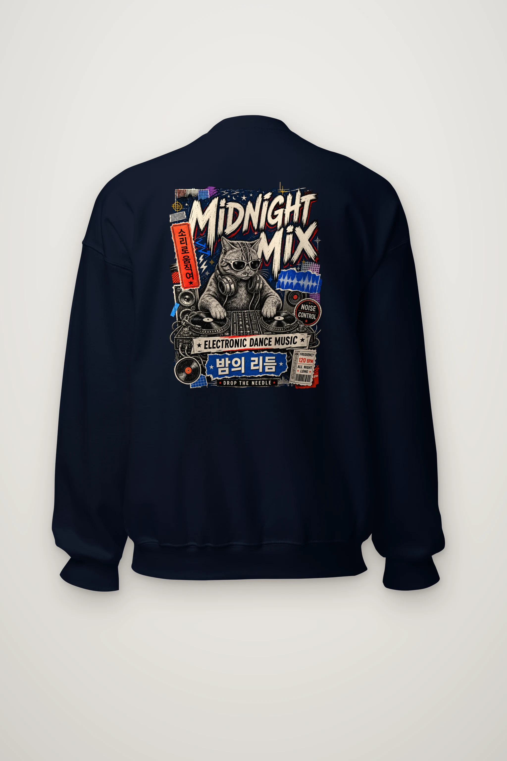 "Midnight Mix Cat" Heavy Blend Unisex Crewneck Sweatshirt