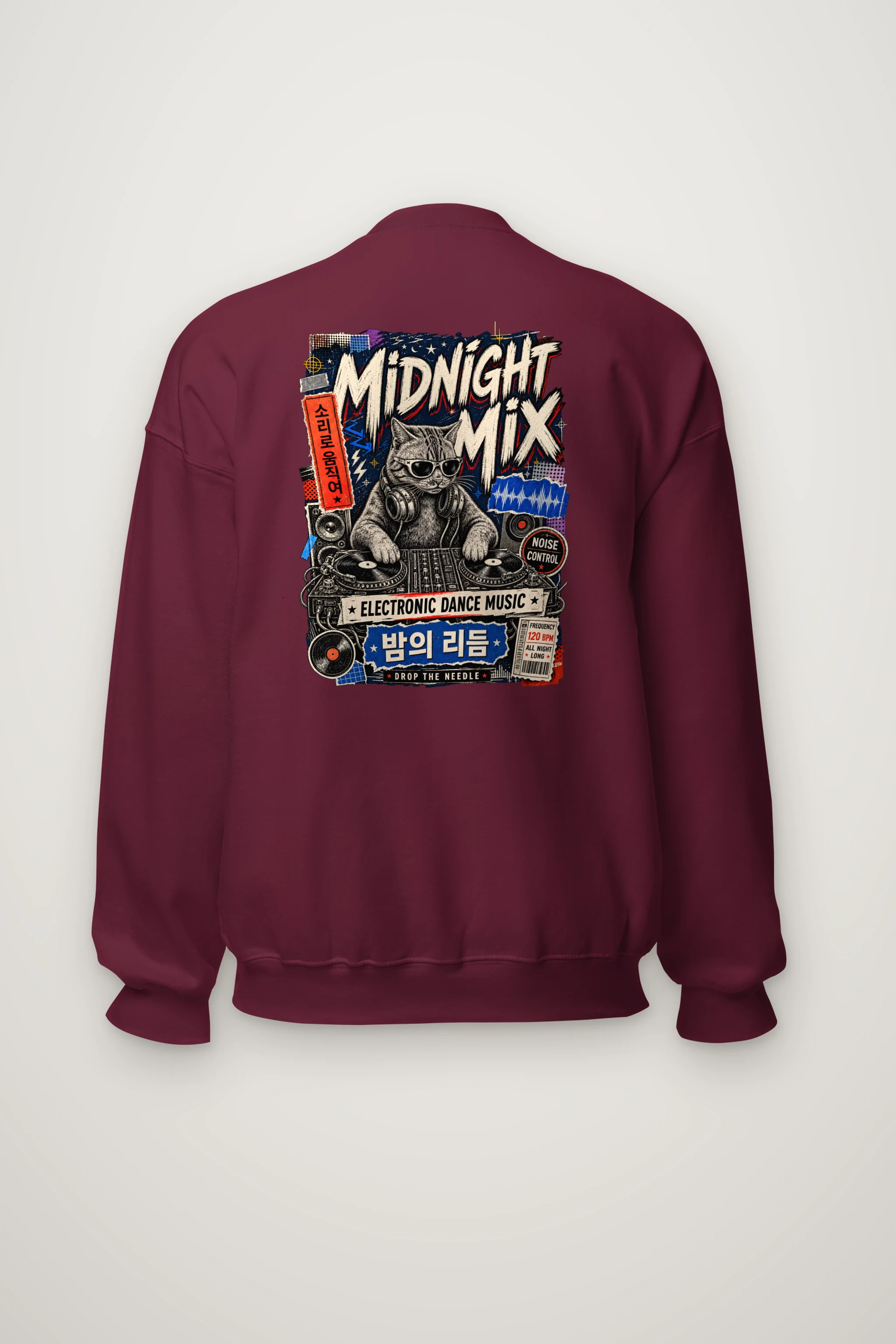 "Midnight Mix Cat" Heavy Blend Unisex Crewneck Sweatshirt