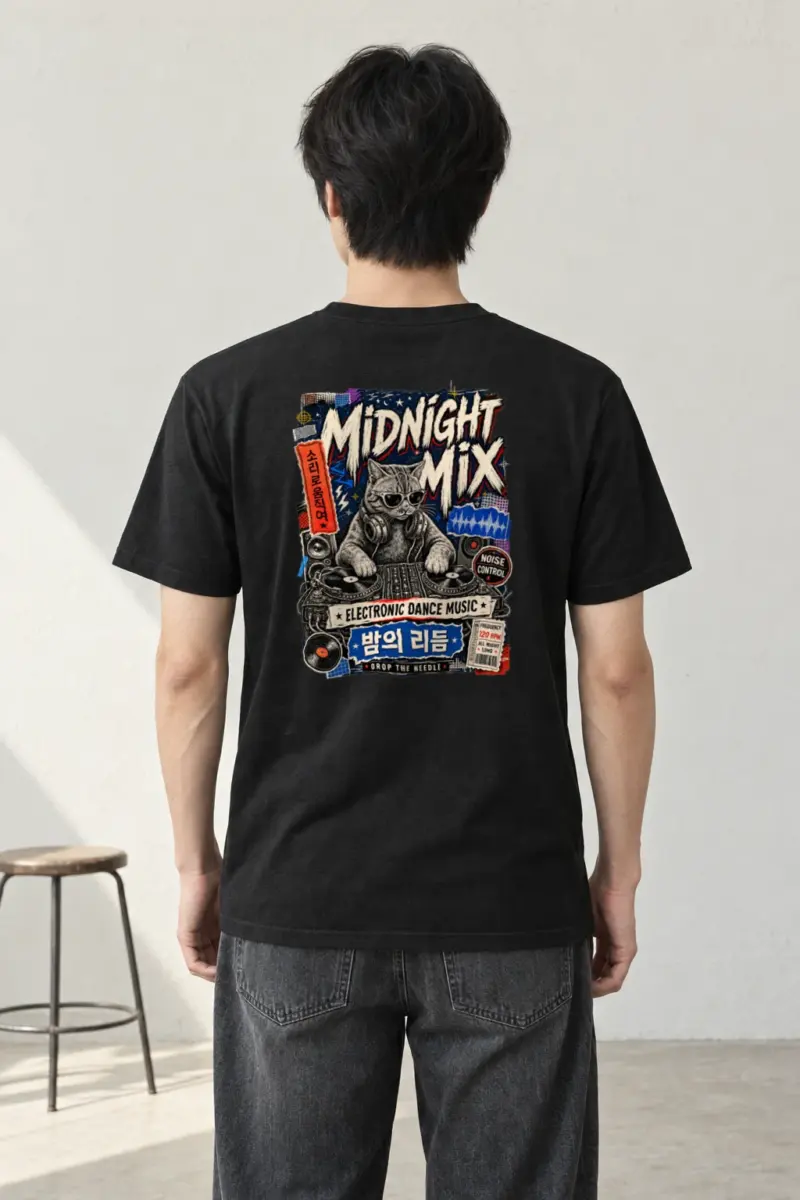 "Midnight Mix" Heavyweight Unisex Crewneck T-shirt
